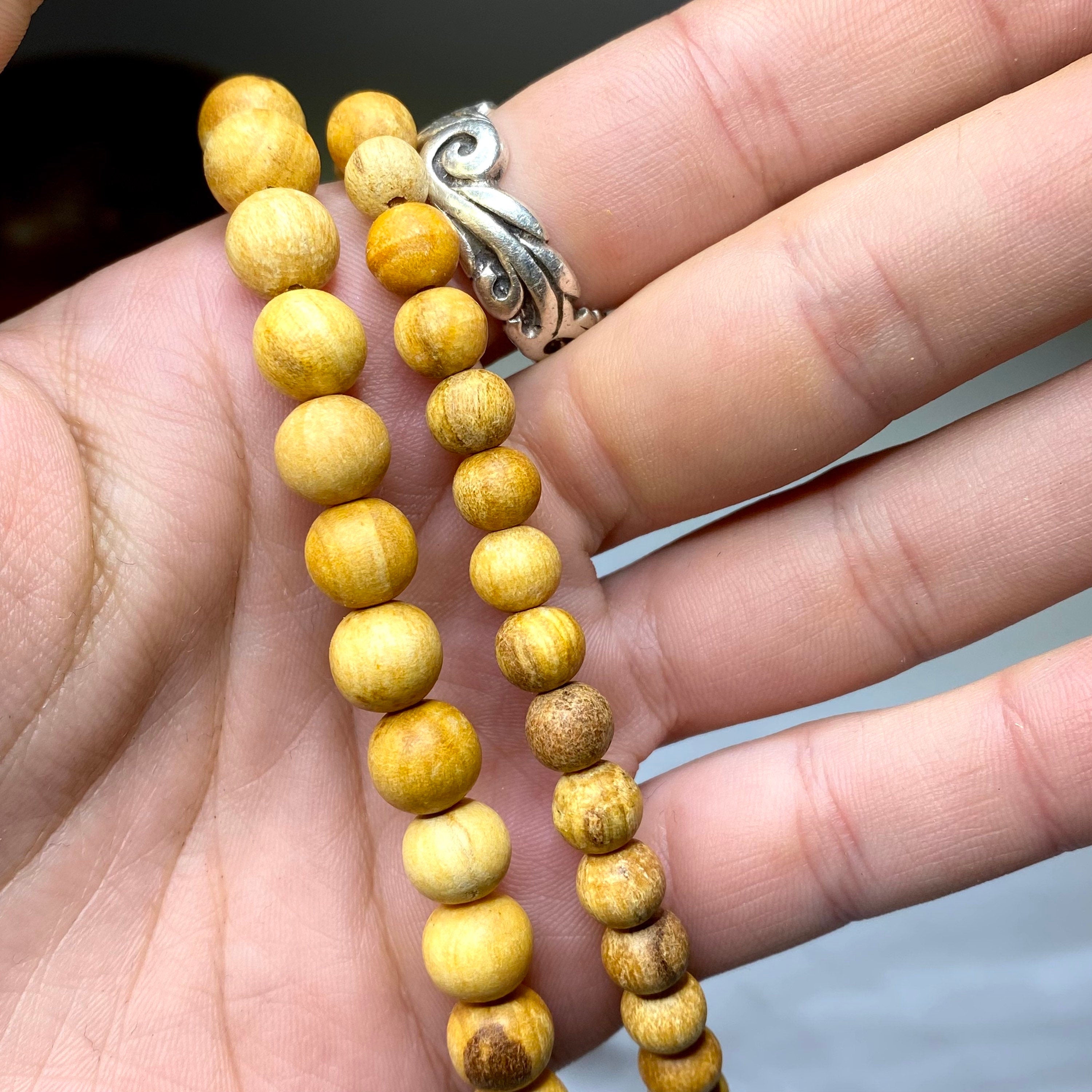 Palo Santo Beaded Necklace