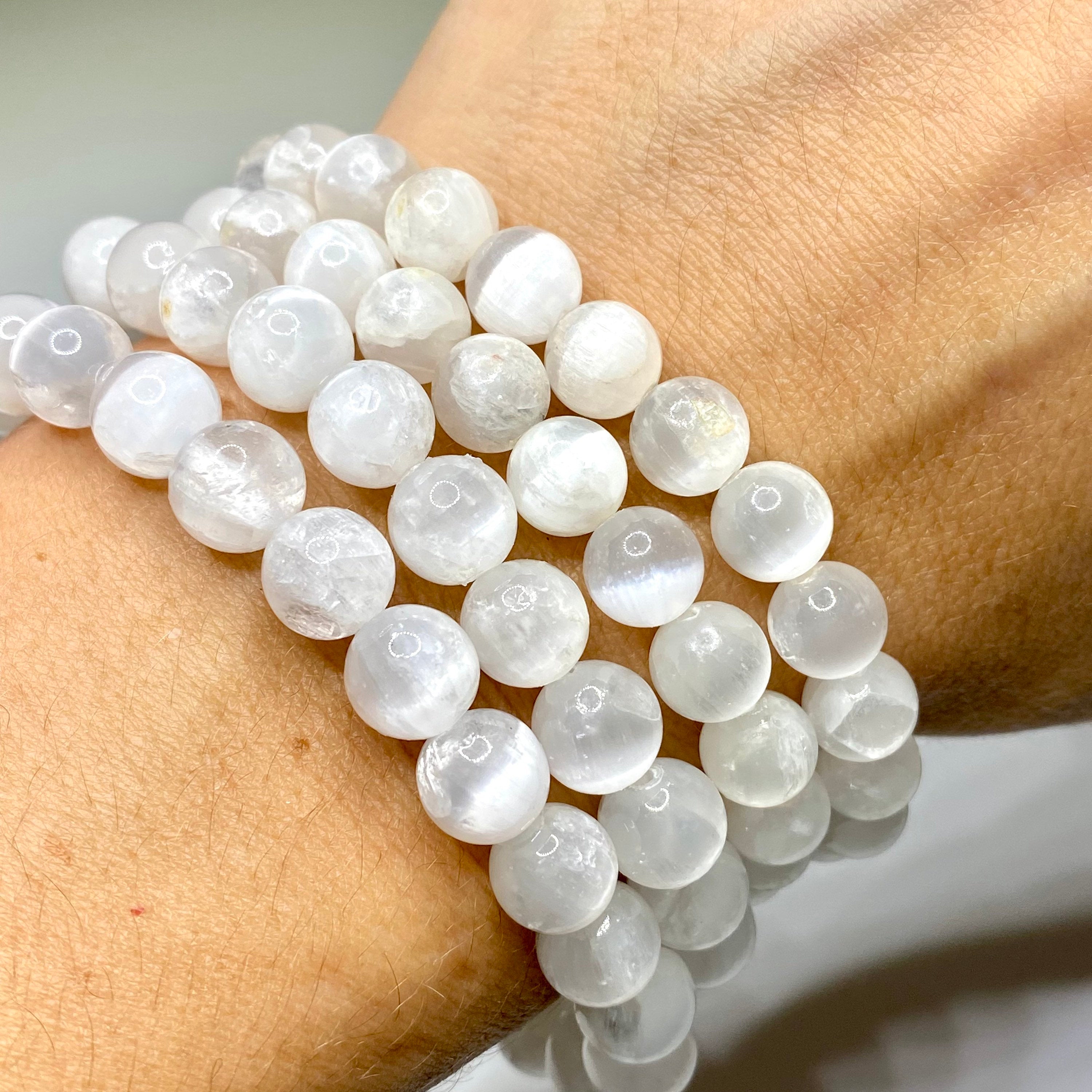 Handmade Selenite Crystal Bracelet