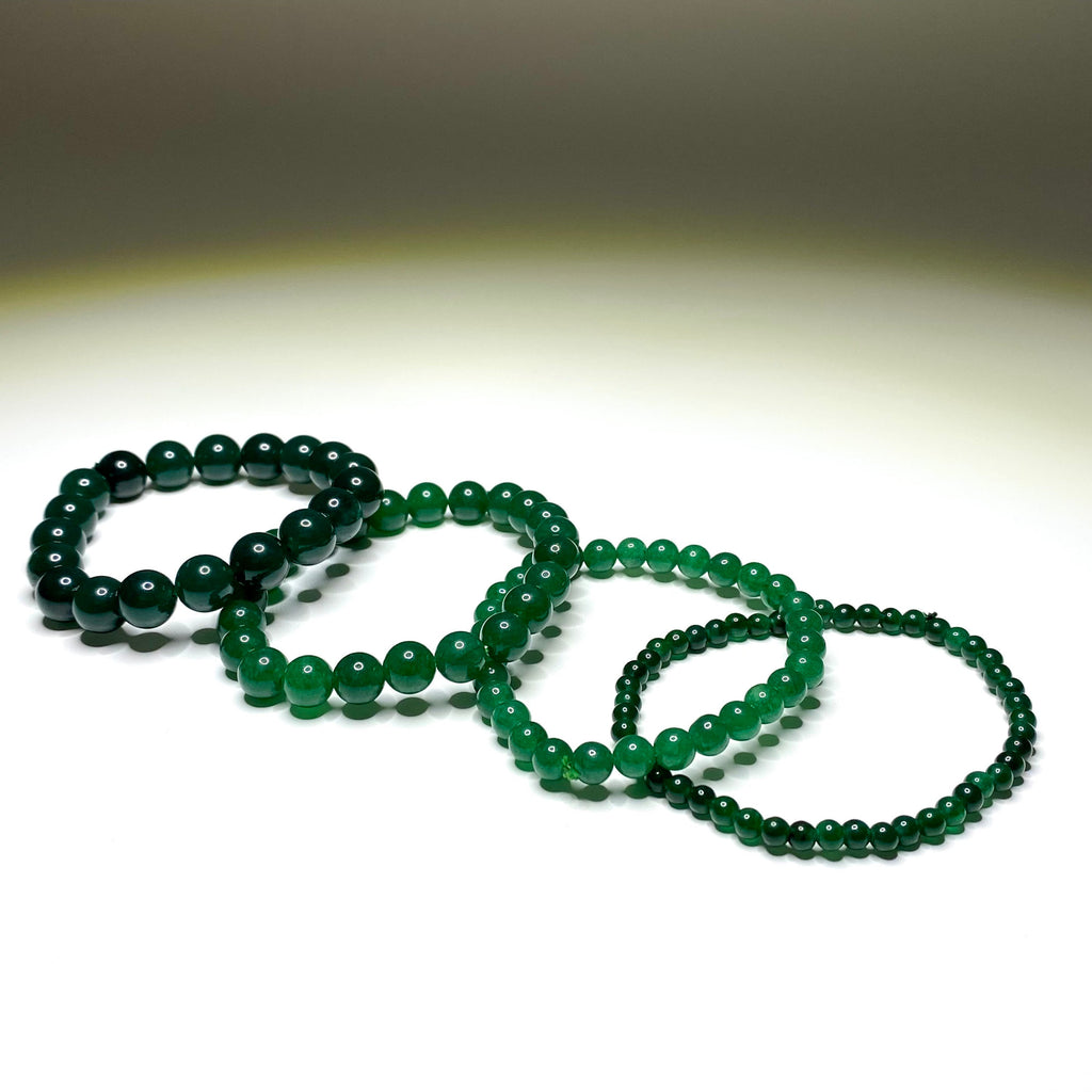 Green Jade Crystal Bracelet: Handmade Gemstone Beaded Bracelet