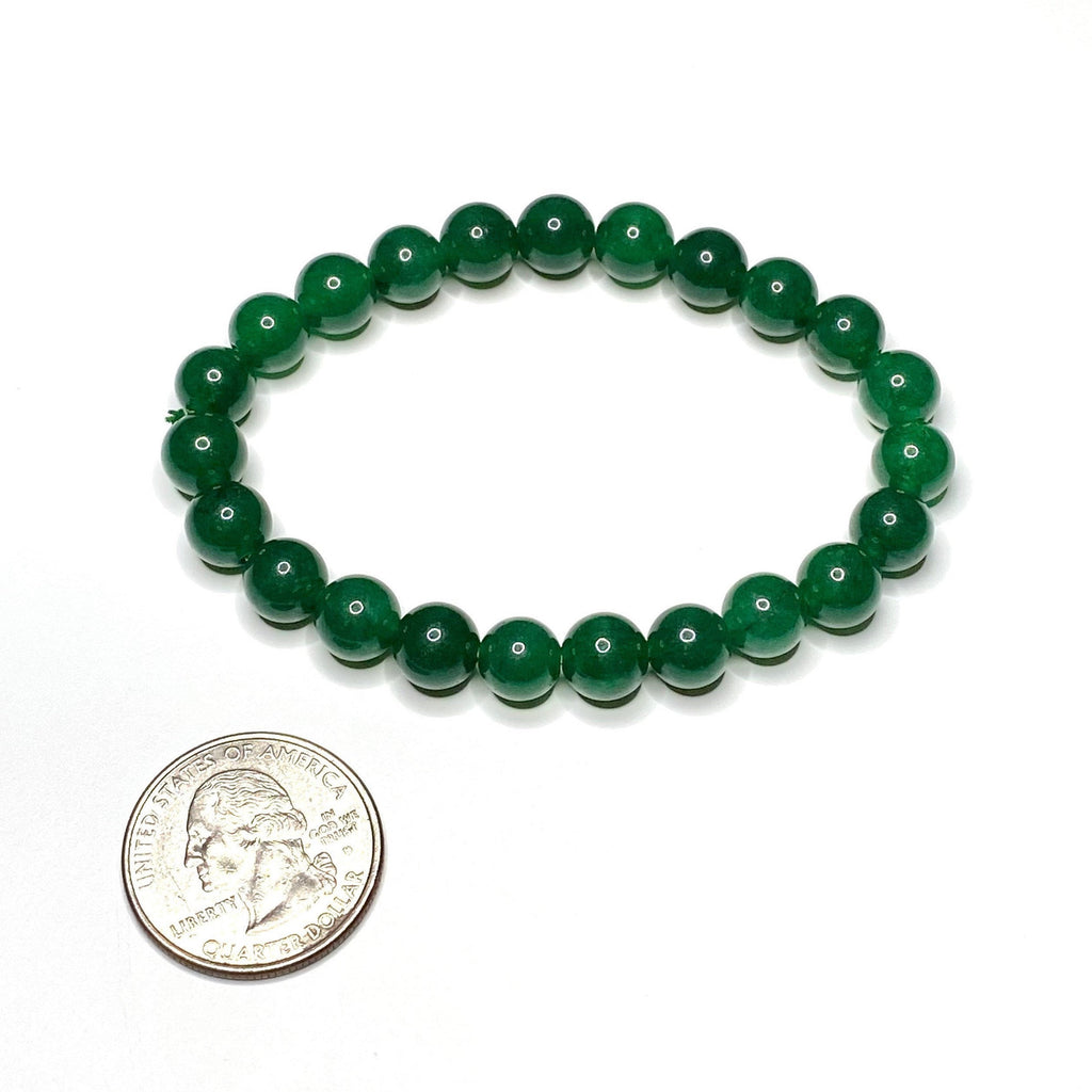 Green Jade Crystal Bracelet: Handmade Gemstone Beaded Bracelet
