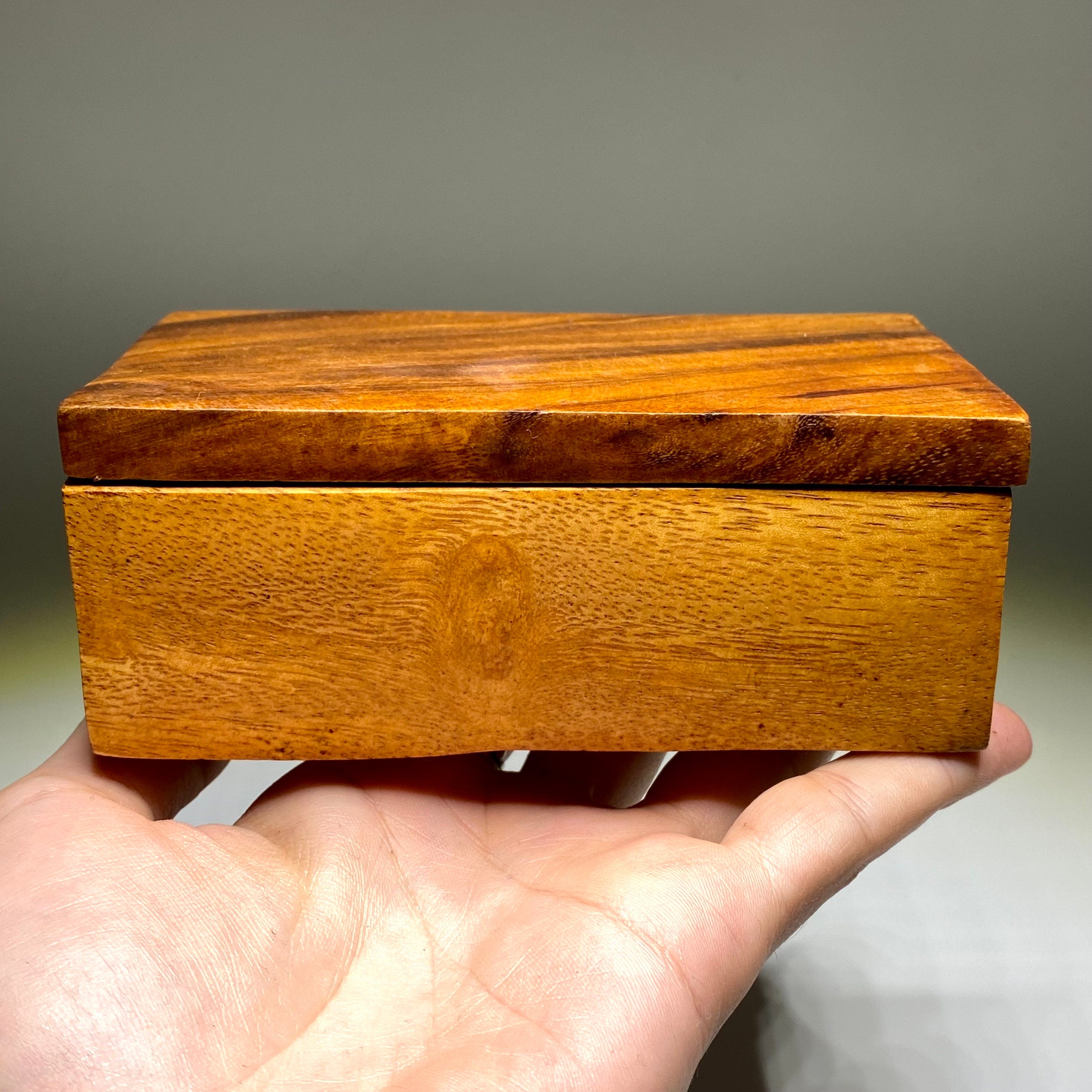 Wooden Keepsake Jewelry Box - Handmade Wood Decor