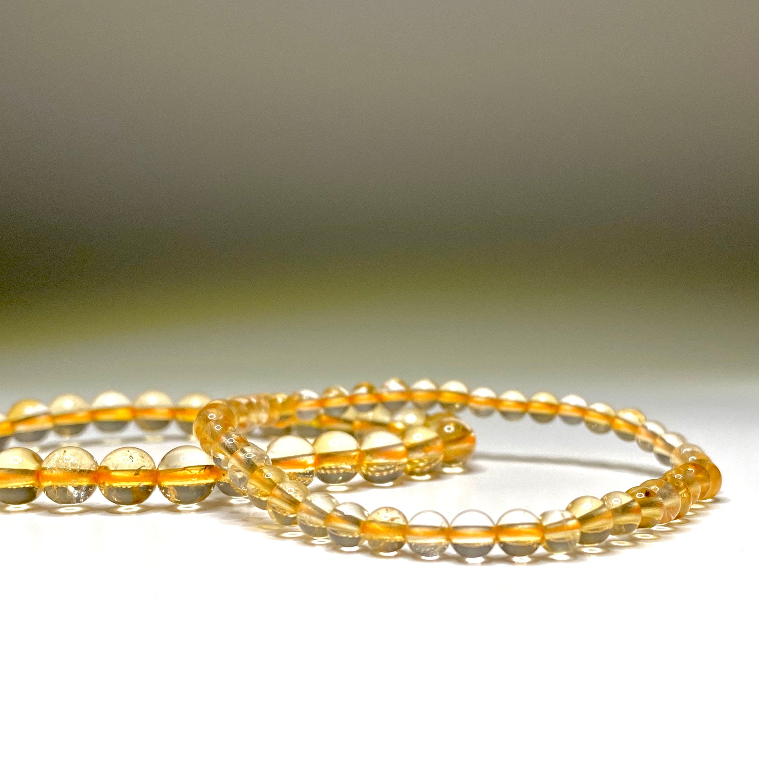 Citrine Crystal Bracelet: Handmade Gemstone Beaded Bracelet