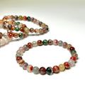 Garden Quartz Crystal Bracelet, Lodolite Gemstone Beaded Bracelet