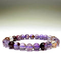 Amethyst Super Seven Crystal Bracelet: Handmade Gemstone Beaded Bracelet
