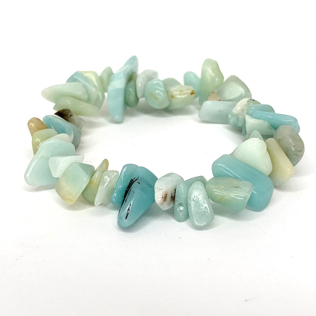 Amazonite Crystal Chip Bracelet: Gemstone Beaded Jewelry