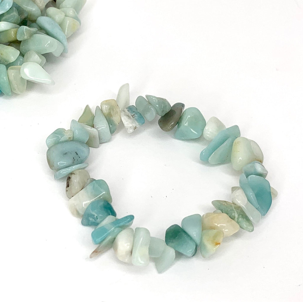 Amazonite Crystal Chip Bracelet: Gemstone Beaded Jewelry