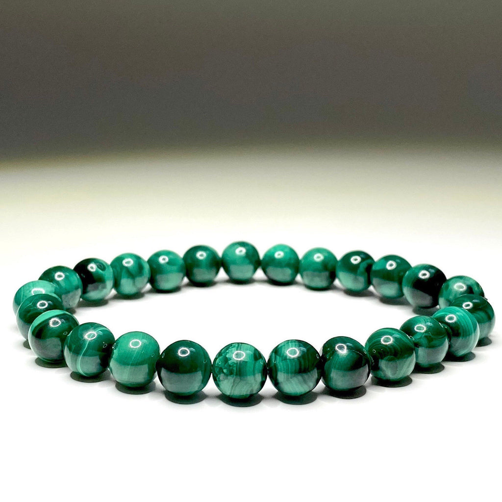 Malachite Crystal Bracelet: Handmade Gemstone Beaded Bracelet