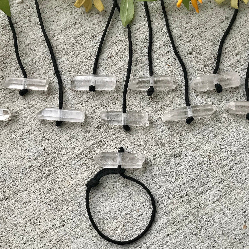 Clear Quartz Point String Bracelet