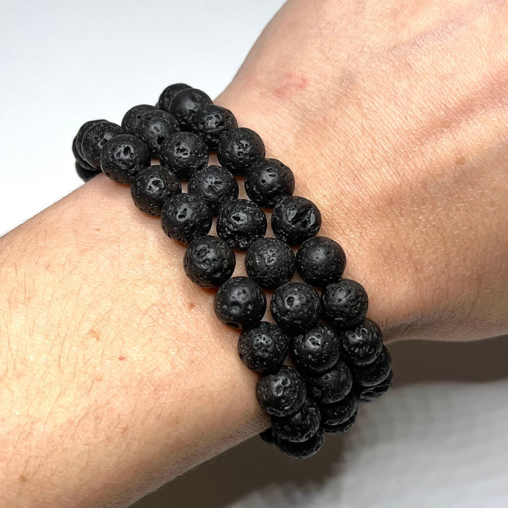 Lava Rock Beaded Bracelet