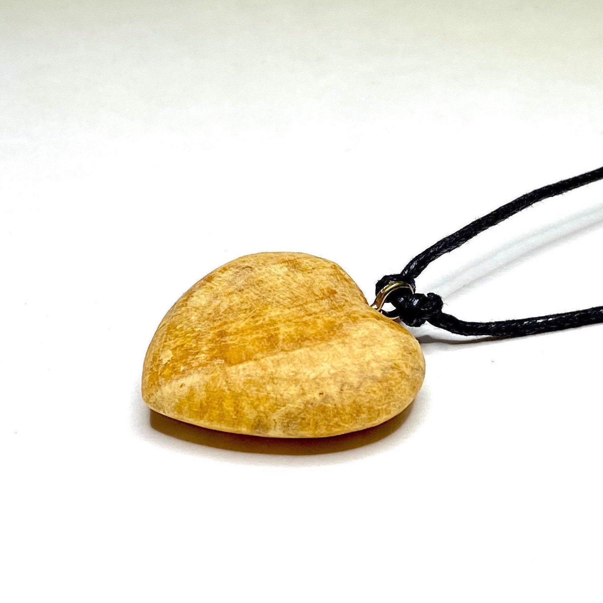 Palo Santo Cord Necklace, Heart Shaped Wooden Pendant