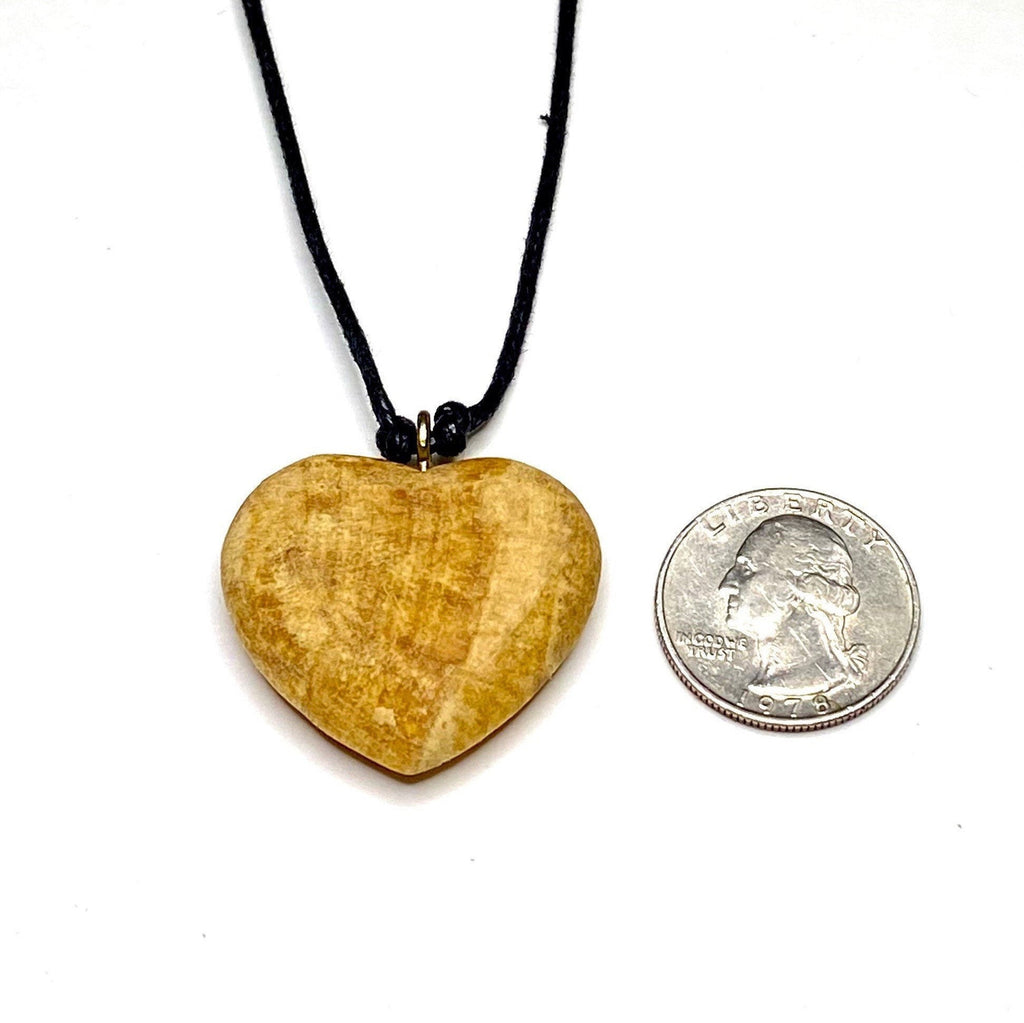 Palo Santo Cord Necklace, Heart Shaped Wooden Pendant