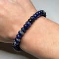 Sodalite Crystal Bracelet, Handmade Gemstone Faceted Bead Bracelet
