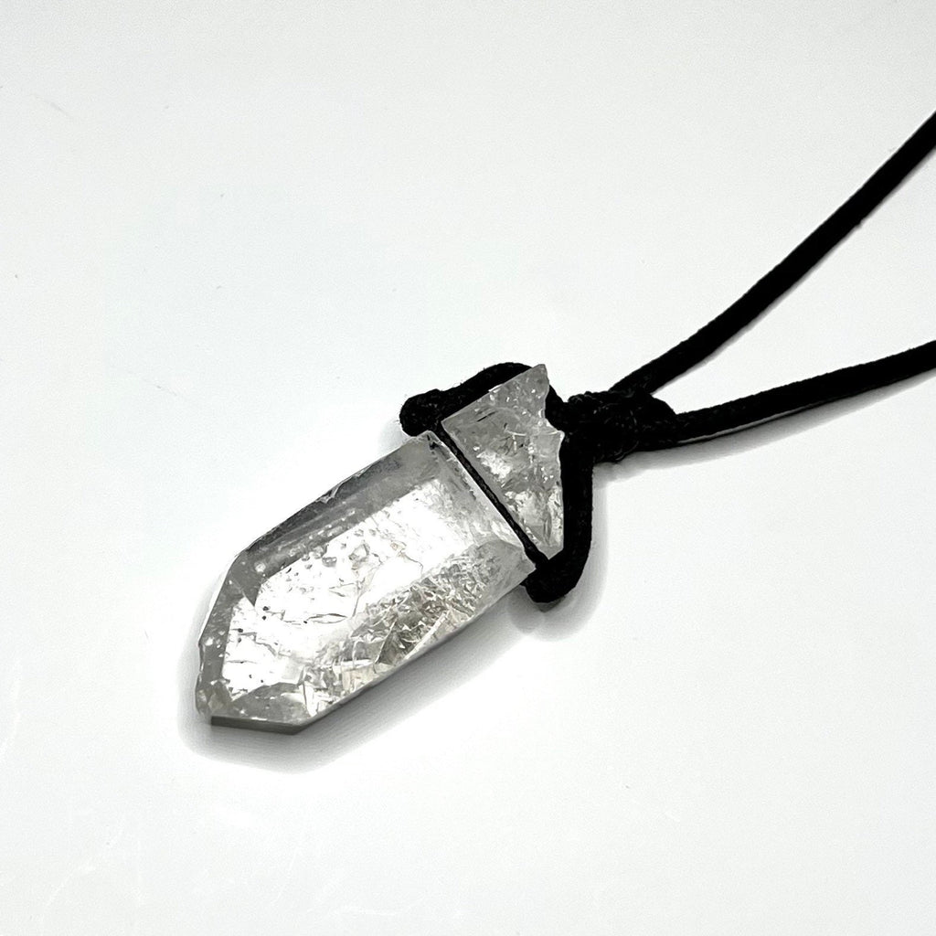 Clear Quartz Crystal Cord Necklace