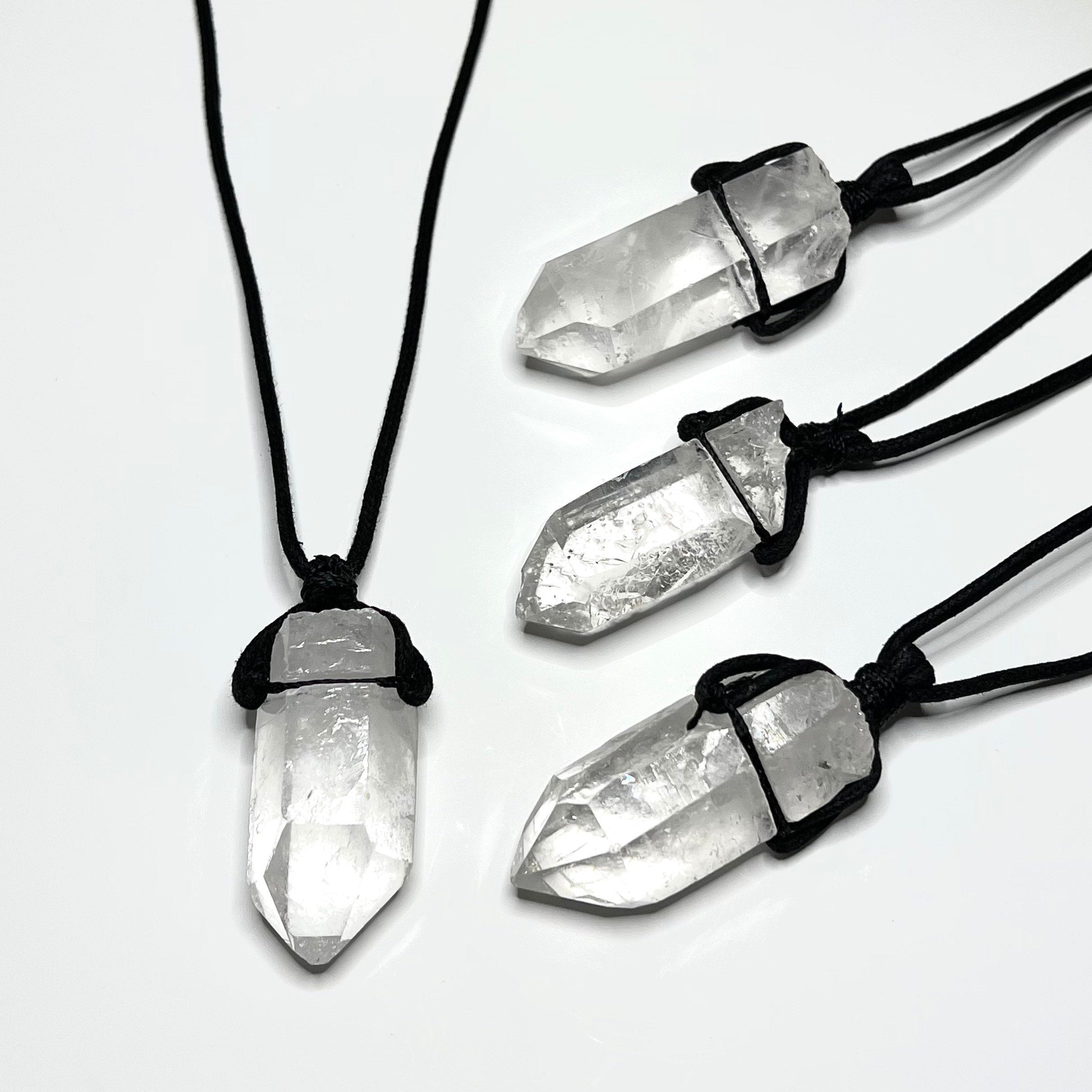 Clear Quartz Crystal Cord Necklace