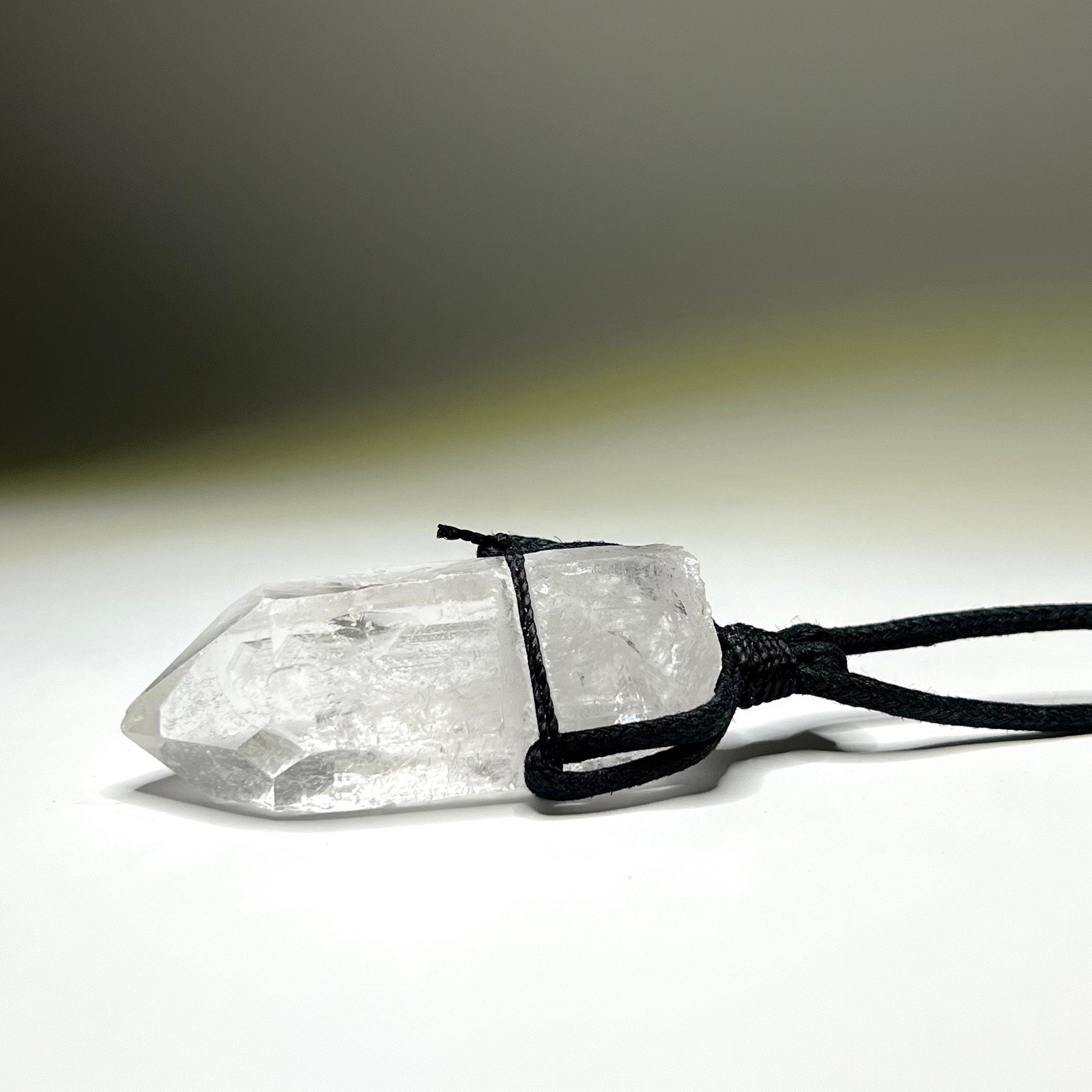 Clear Quartz Crystal Cord Necklace