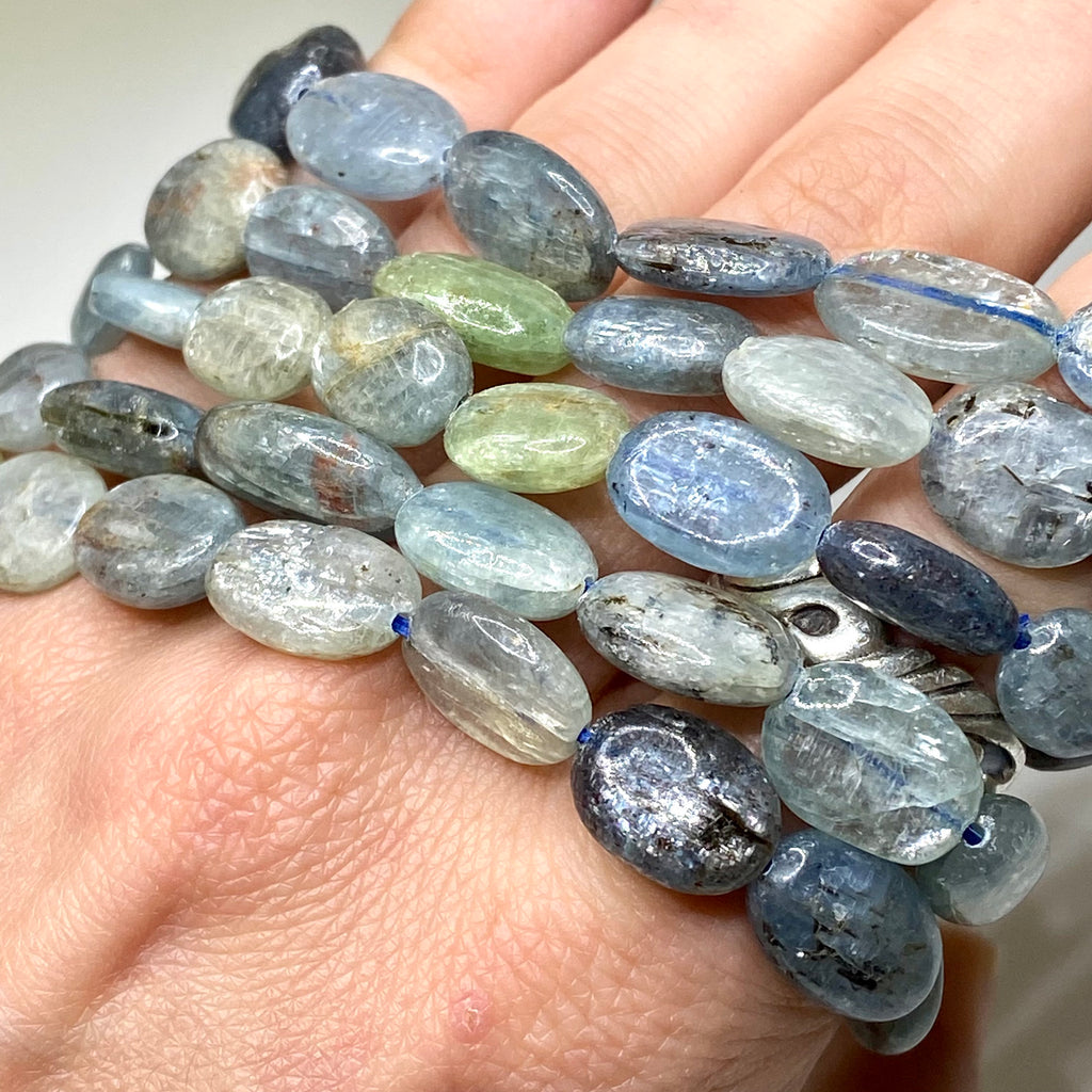 Blue Kyanite Crystal Bracelet: Handmade Gemstone Beaded Bracelet