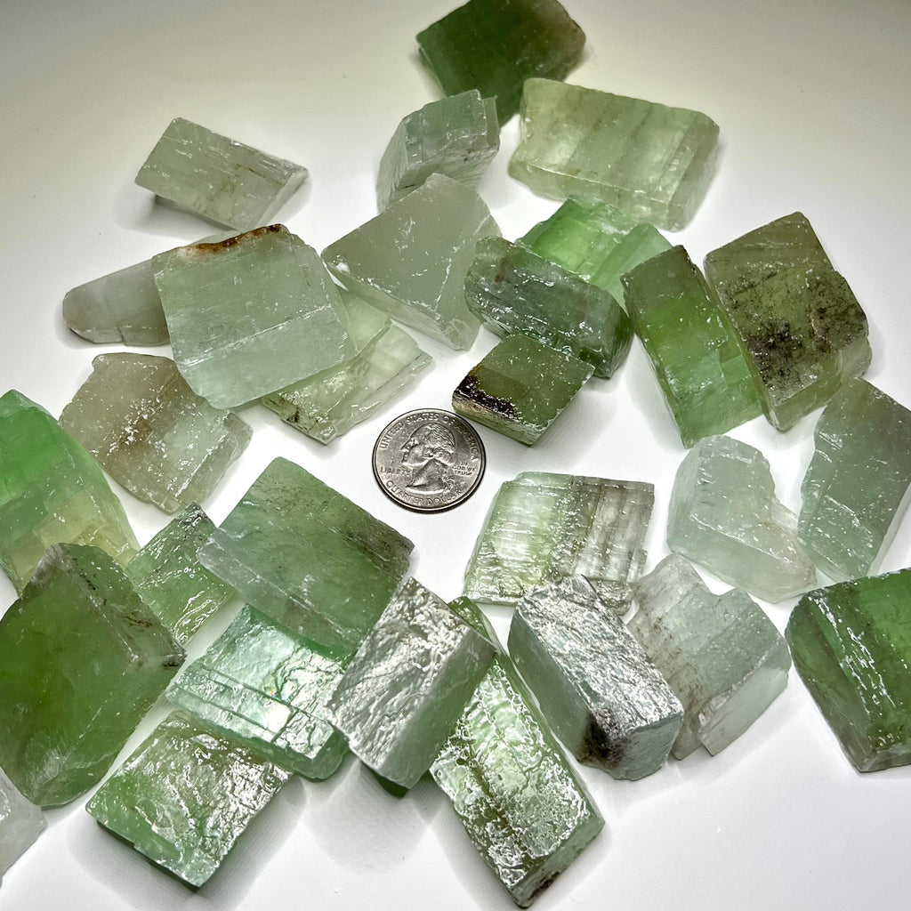 Green Calcite Crystal from Mexico