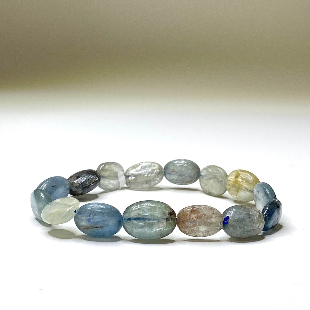 Blue Kyanite Crystal Bracelet: Handmade Gemstone Beaded Bracelet
