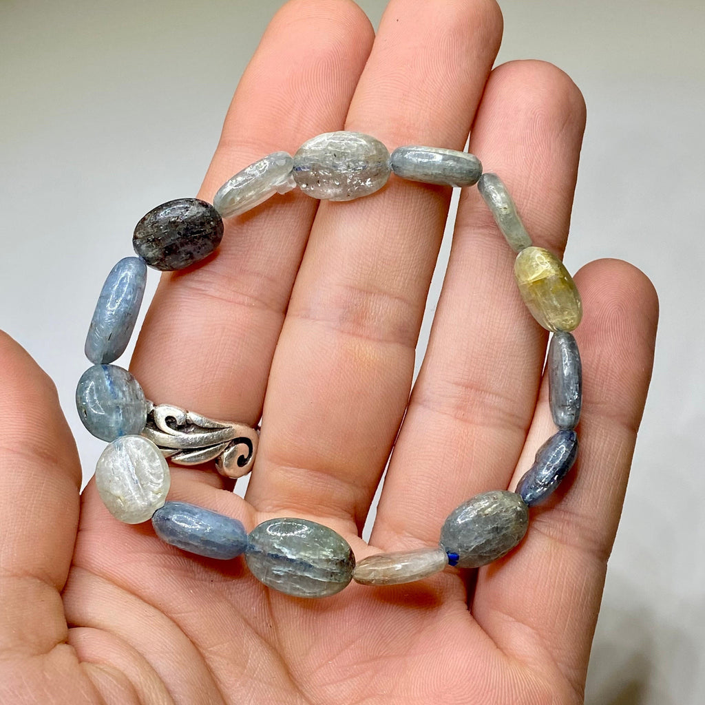 Blue Kyanite Crystal Bracelet: Handmade Gemstone Beaded Bracelet