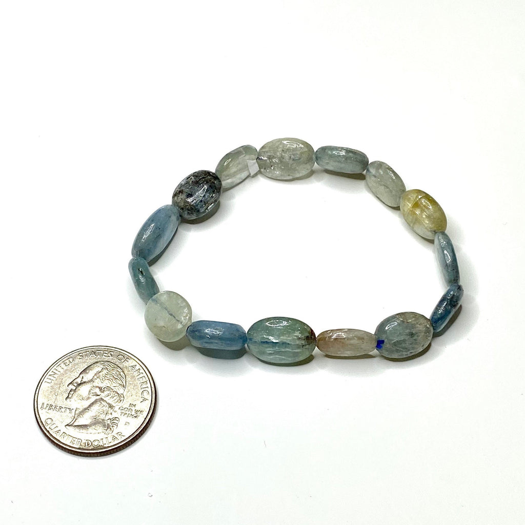 Blue Kyanite Crystal Bracelet: Handmade Gemstone Beaded Bracelet