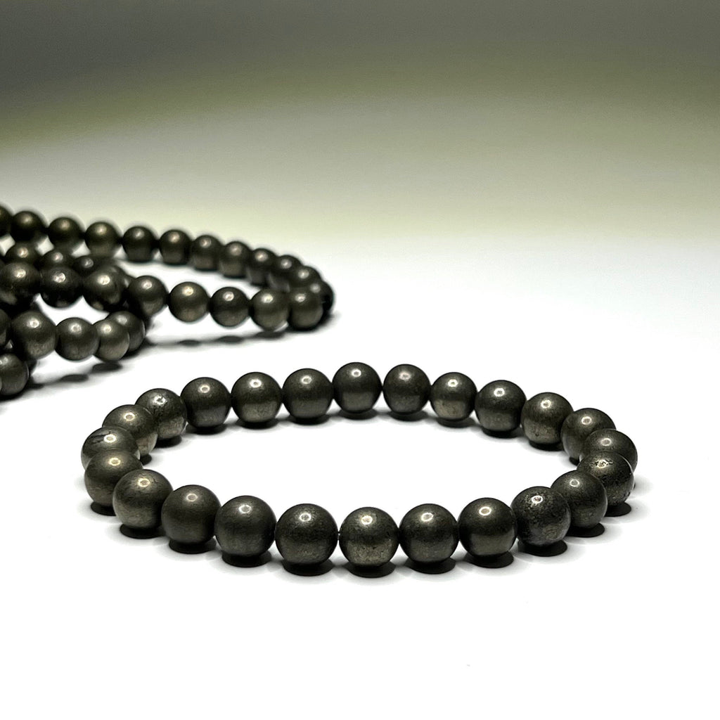 Pyrite Crystal Beaded Bracelet: Abundance & Vitality