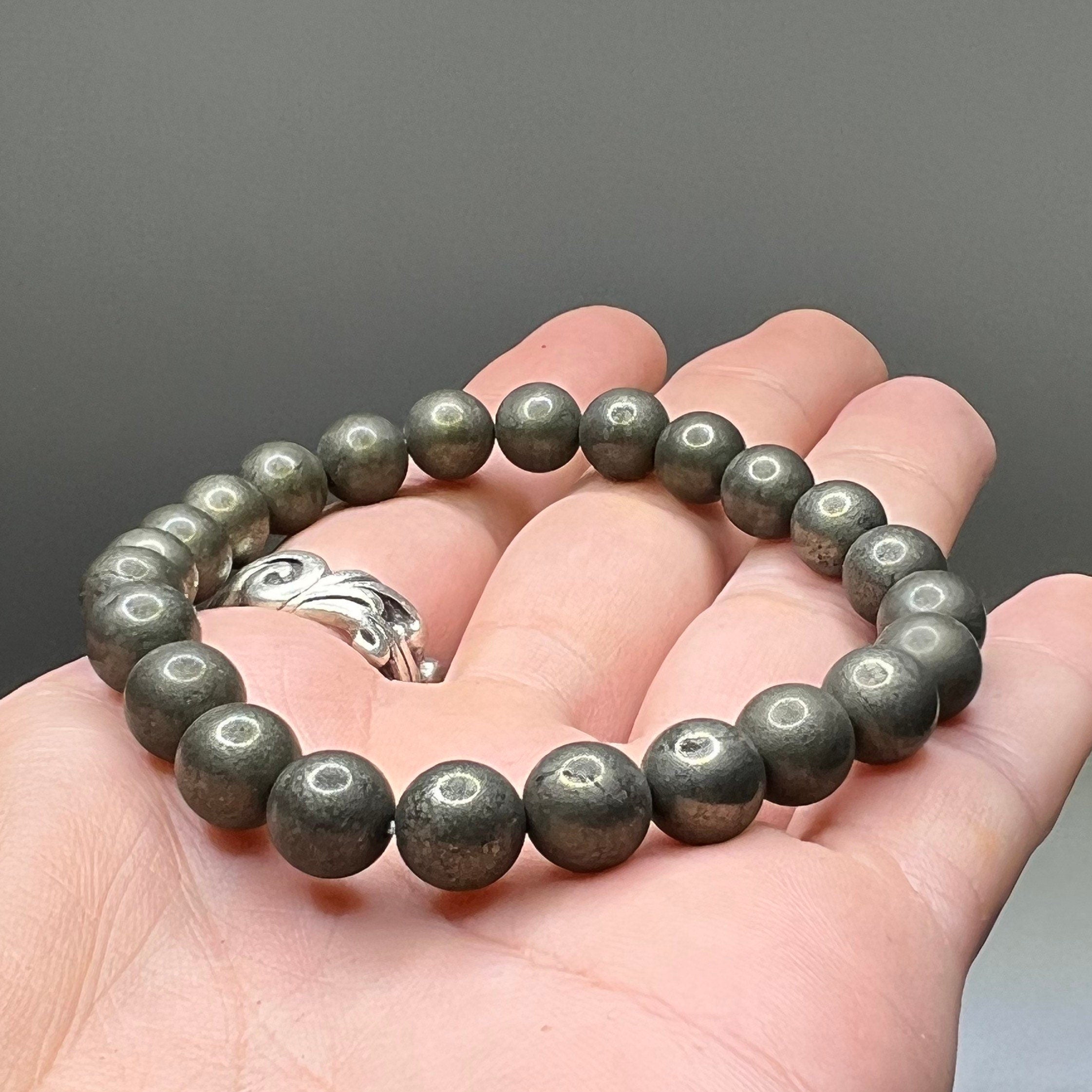 Pyrite Crystal Beaded Bracelet: Abundance & Vitality