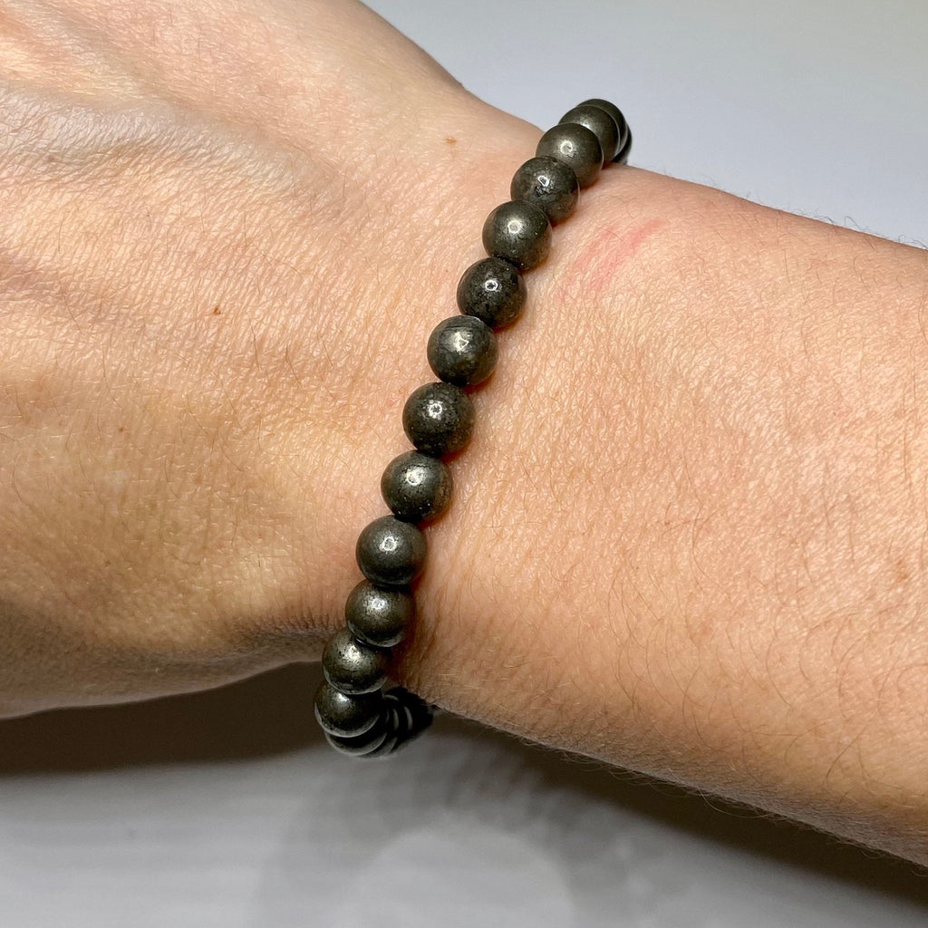 Pyrite Crystal Beaded Bracelet: Abundance & Vitality