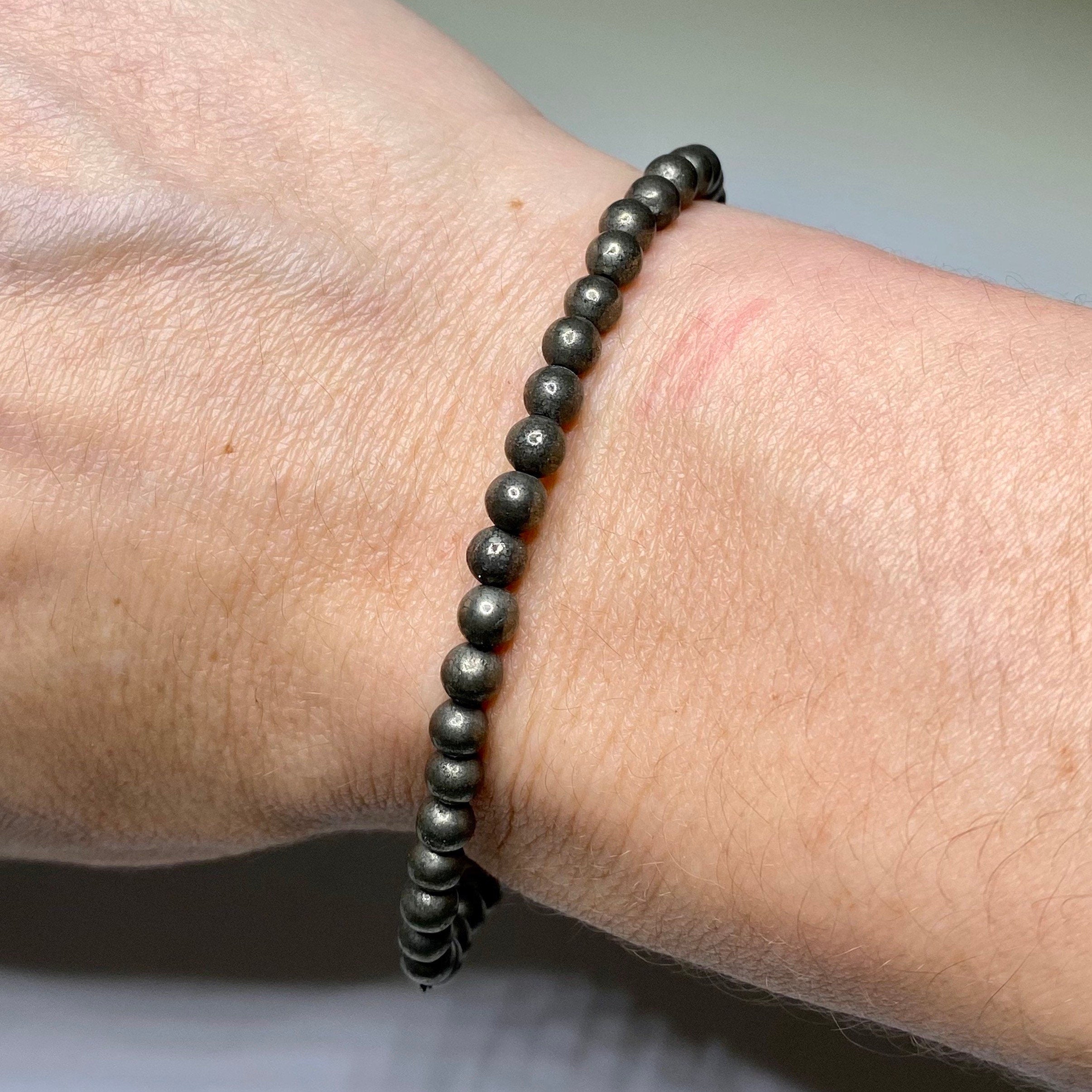 Pyrite Crystal Beaded Bracelet: Abundance & Vitality