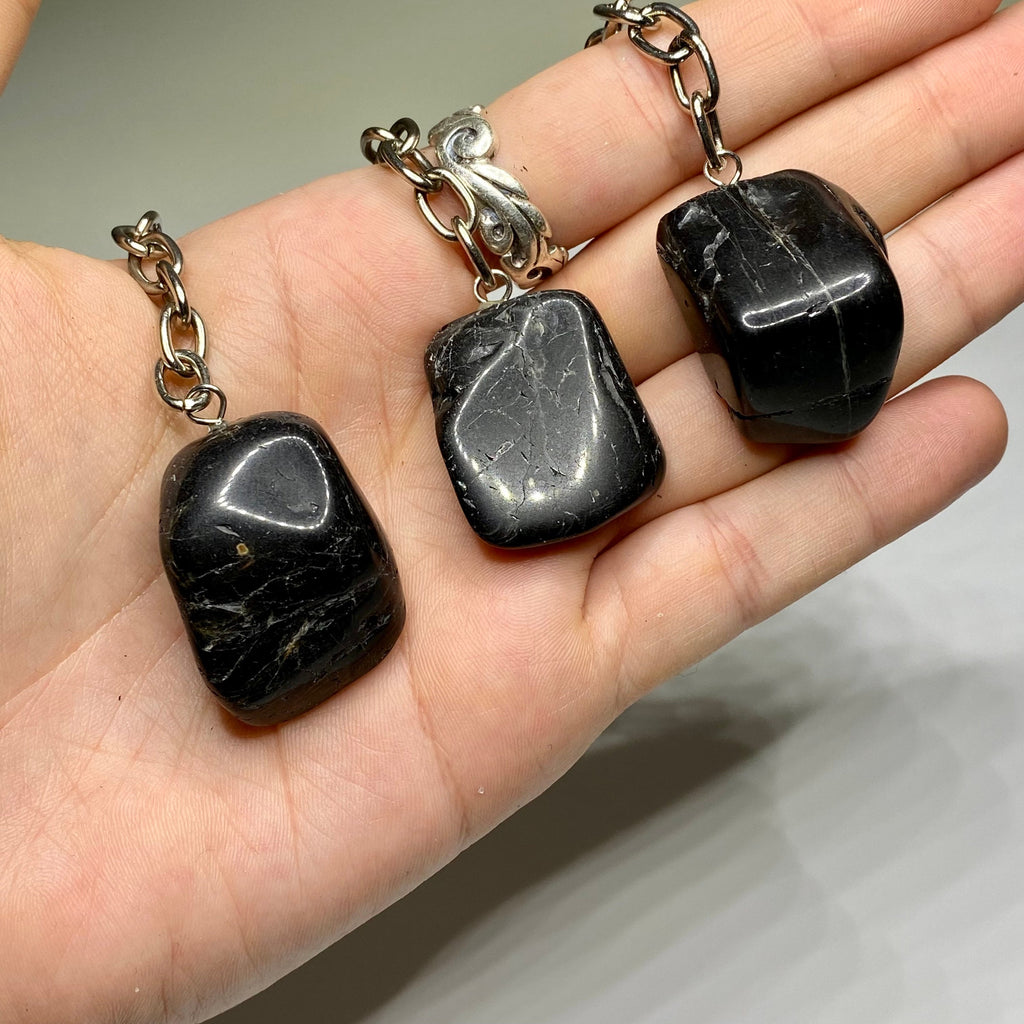 Black Tourmaline Crystal Keychain