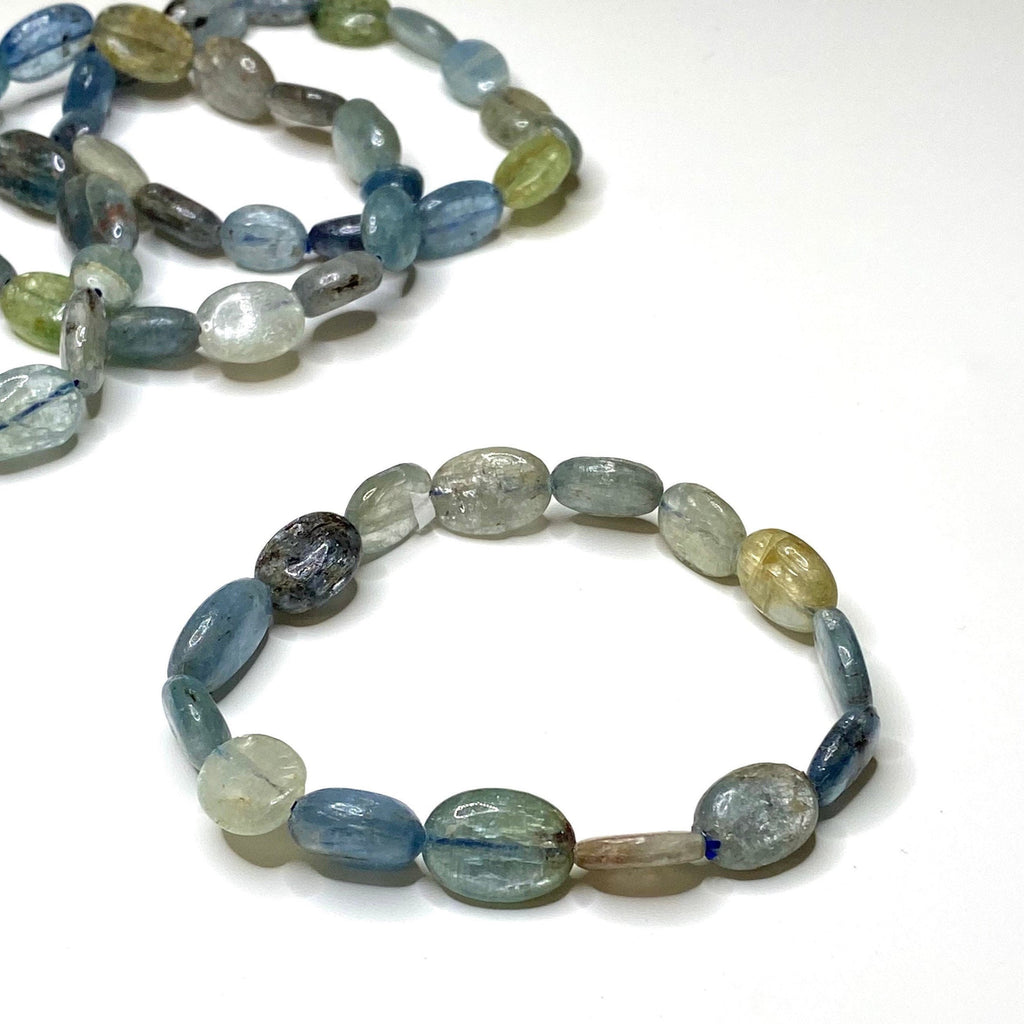 Blue Kyanite Crystal Bracelet: Handmade Gemstone Beaded Bracelet