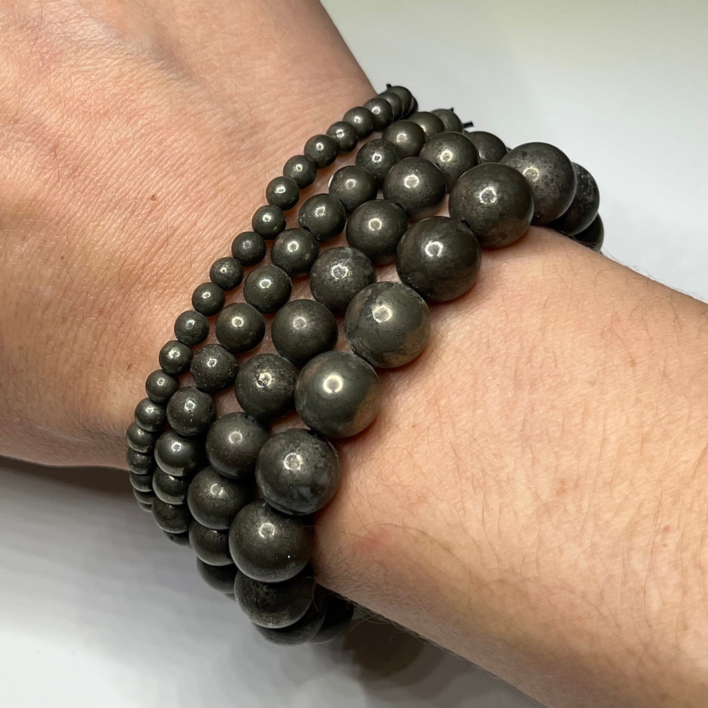 Pyrite Crystal Beaded Bracelet: Abundance & Vitality