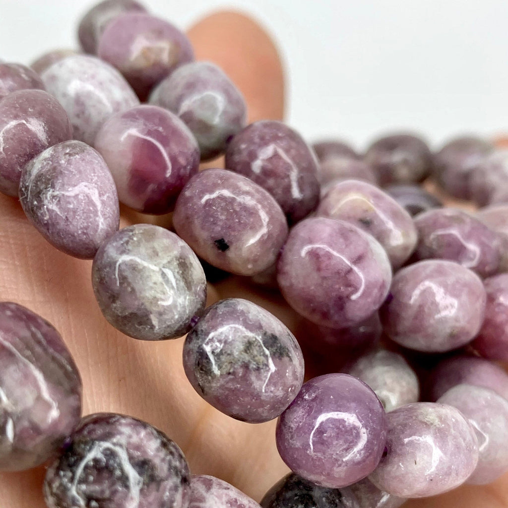 Lepidolite Crystal Bracelet: Handmade Gemstone Beaded Bracelet