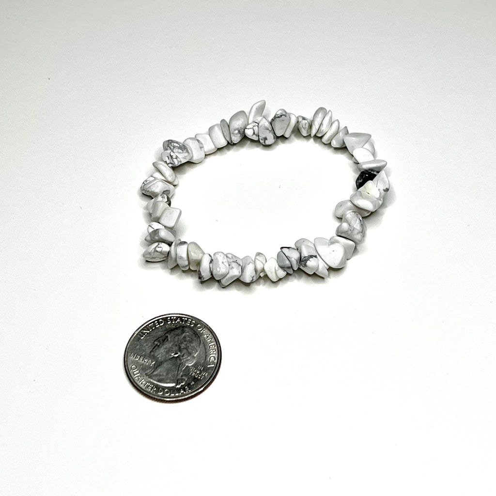Howlite Chips Stretch Bracelet – Calming Crystal Jewelry