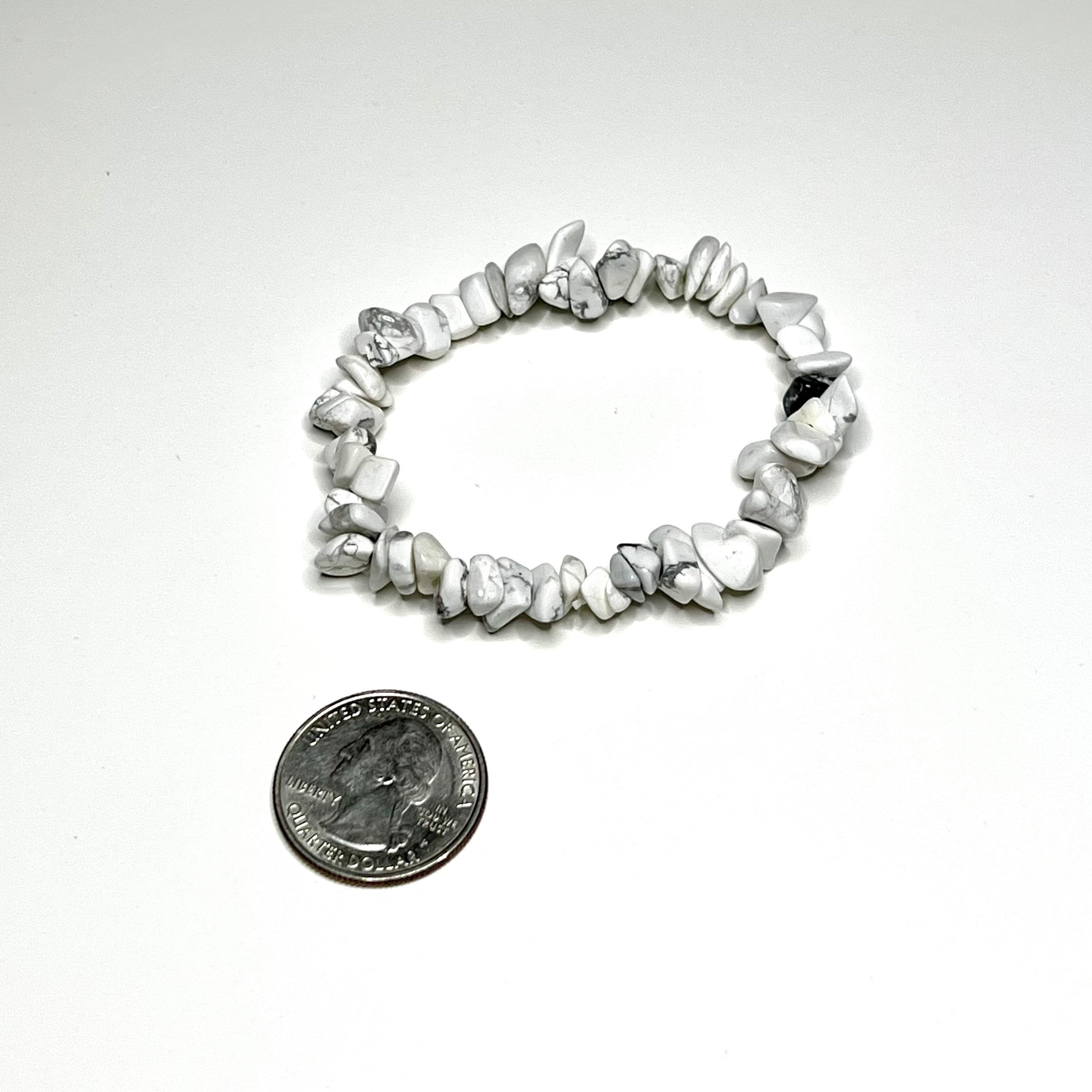 Howlite Chips Stretch Bracelet – Calming Crystal Jewelry