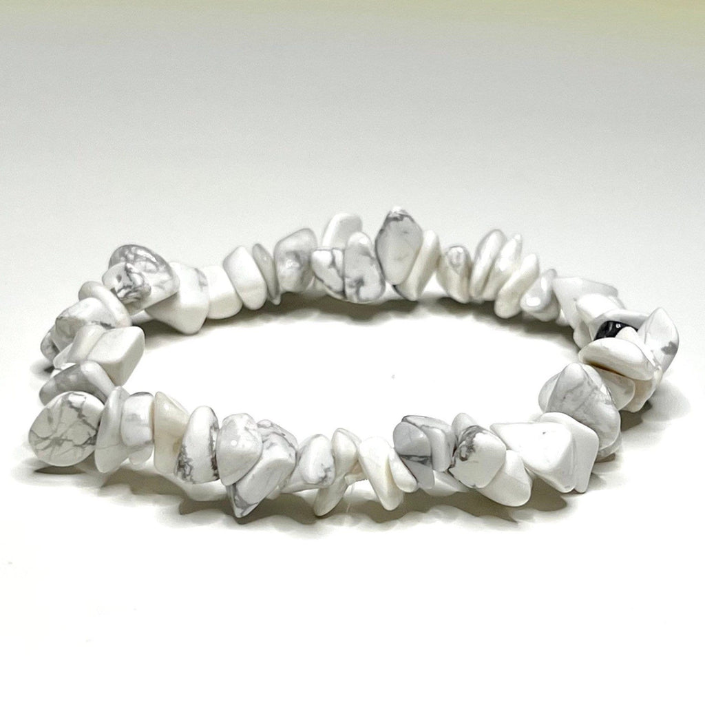 Howlite Chips Stretch Bracelet – Calming Crystal Jewelry