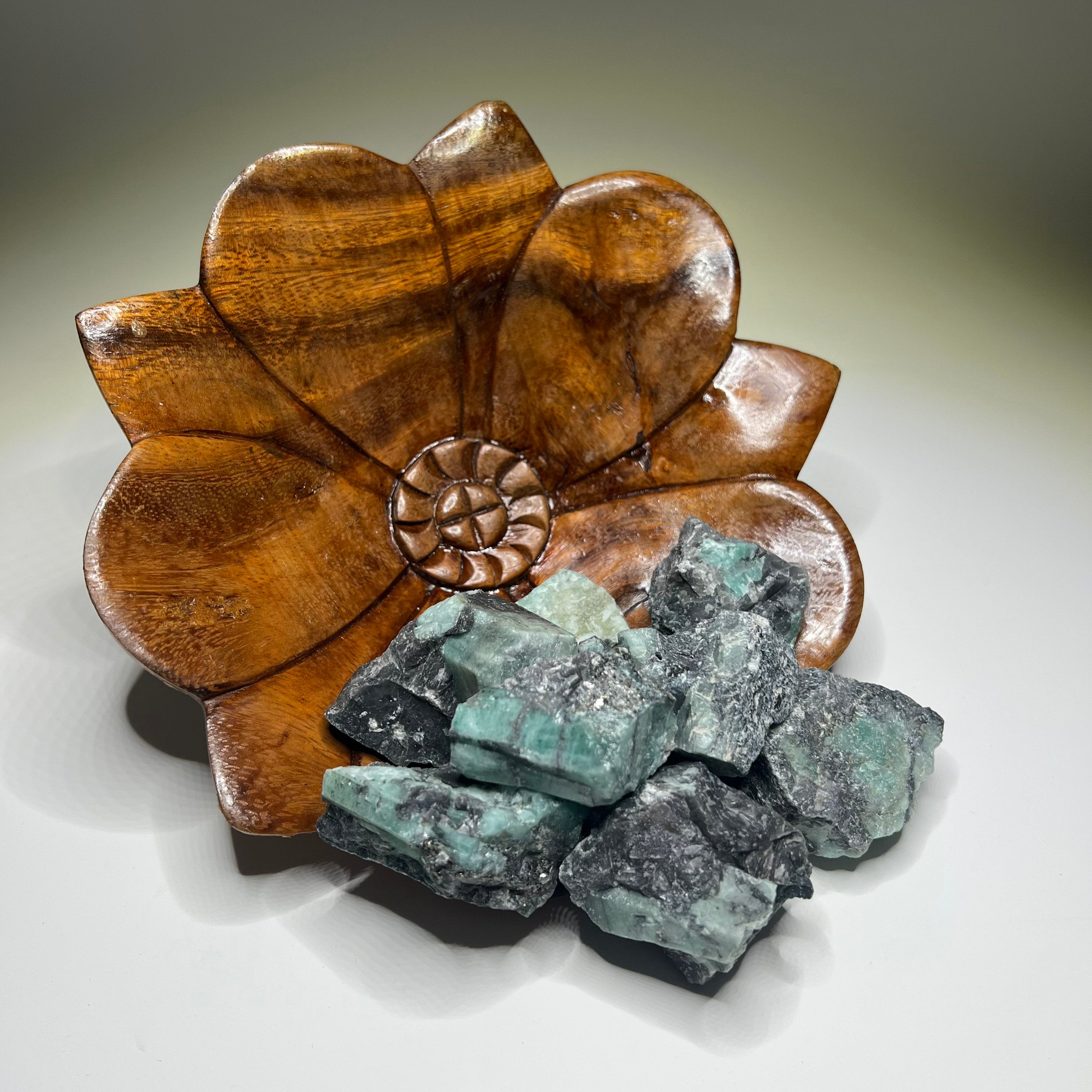 Lotus Flower Wooden Bowl