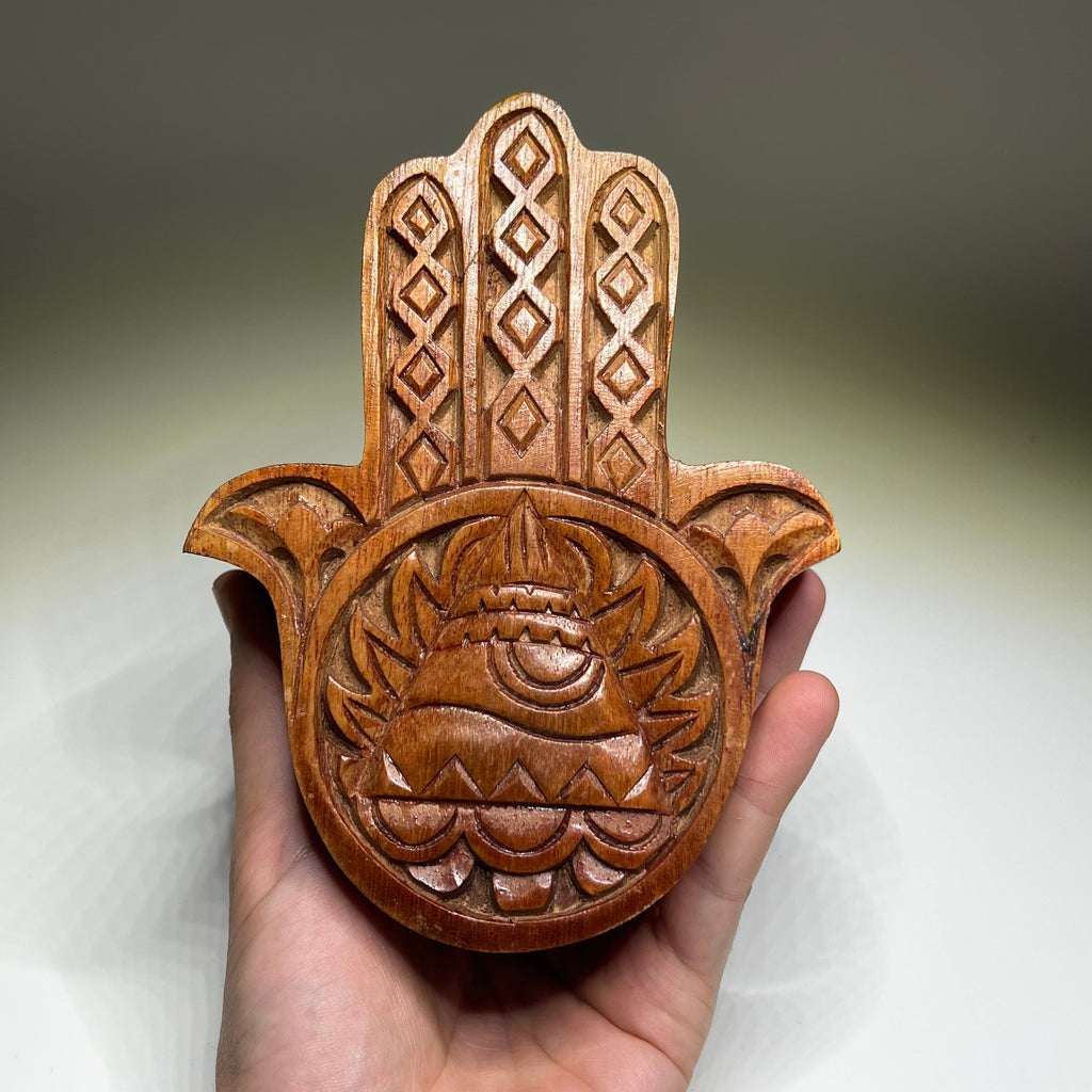 Hamsa Hand Wooden Keepsake Box