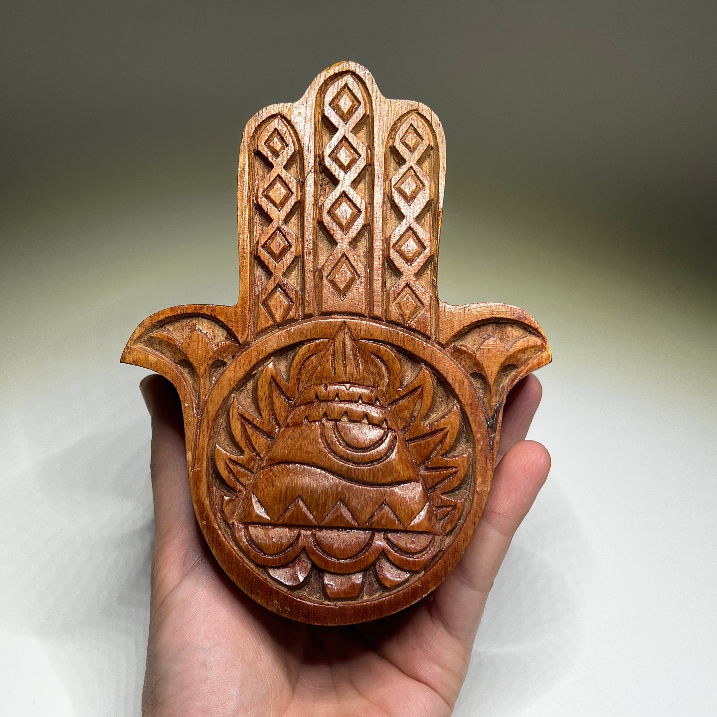 Hamsa Hand Wooden Keepsake Box