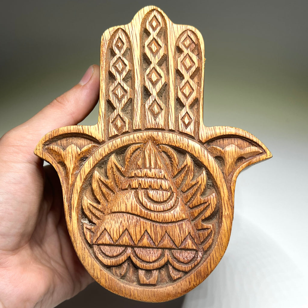 Hamsa Hand Wooden Keepsake Box