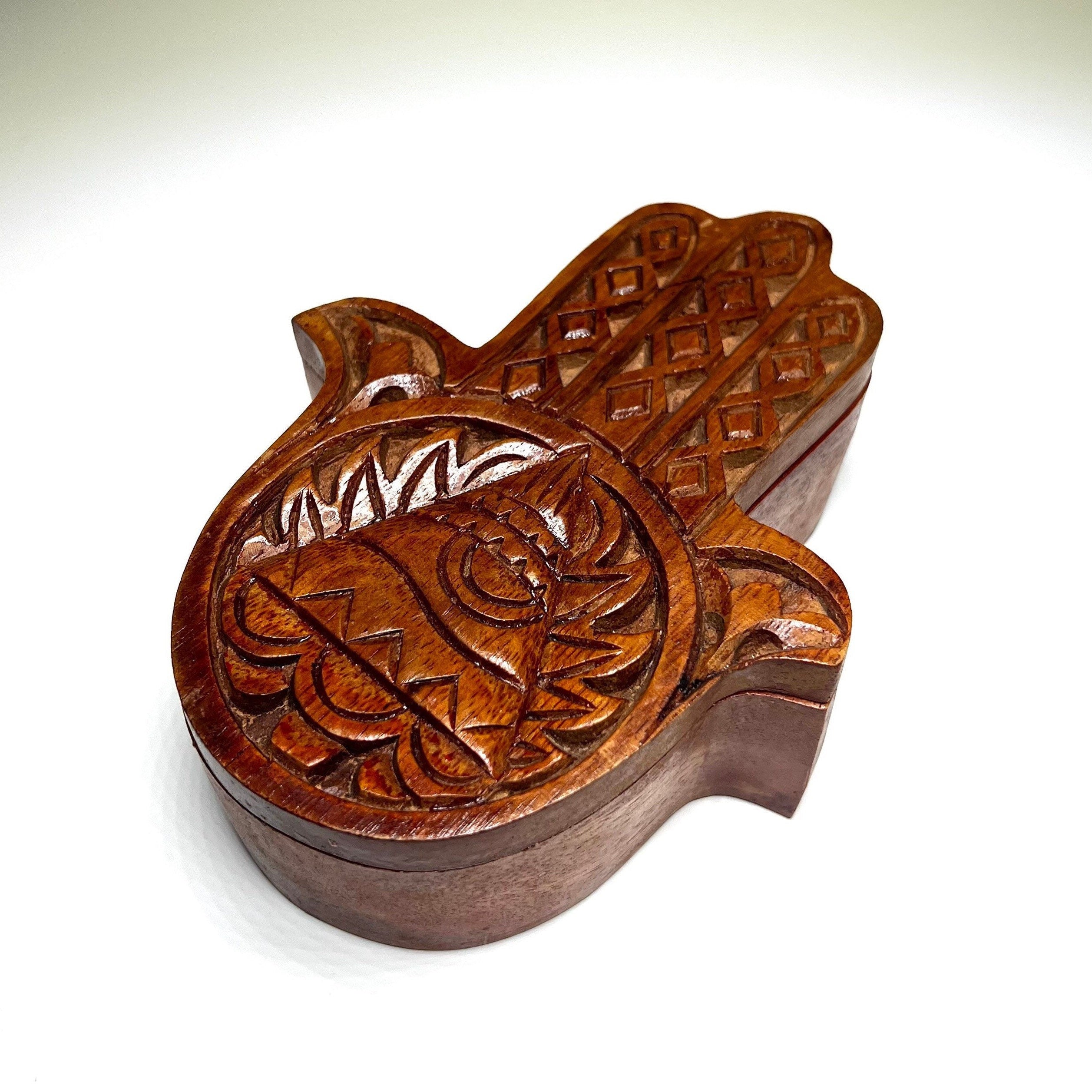 Hamsa Hand Wooden Keepsake Box