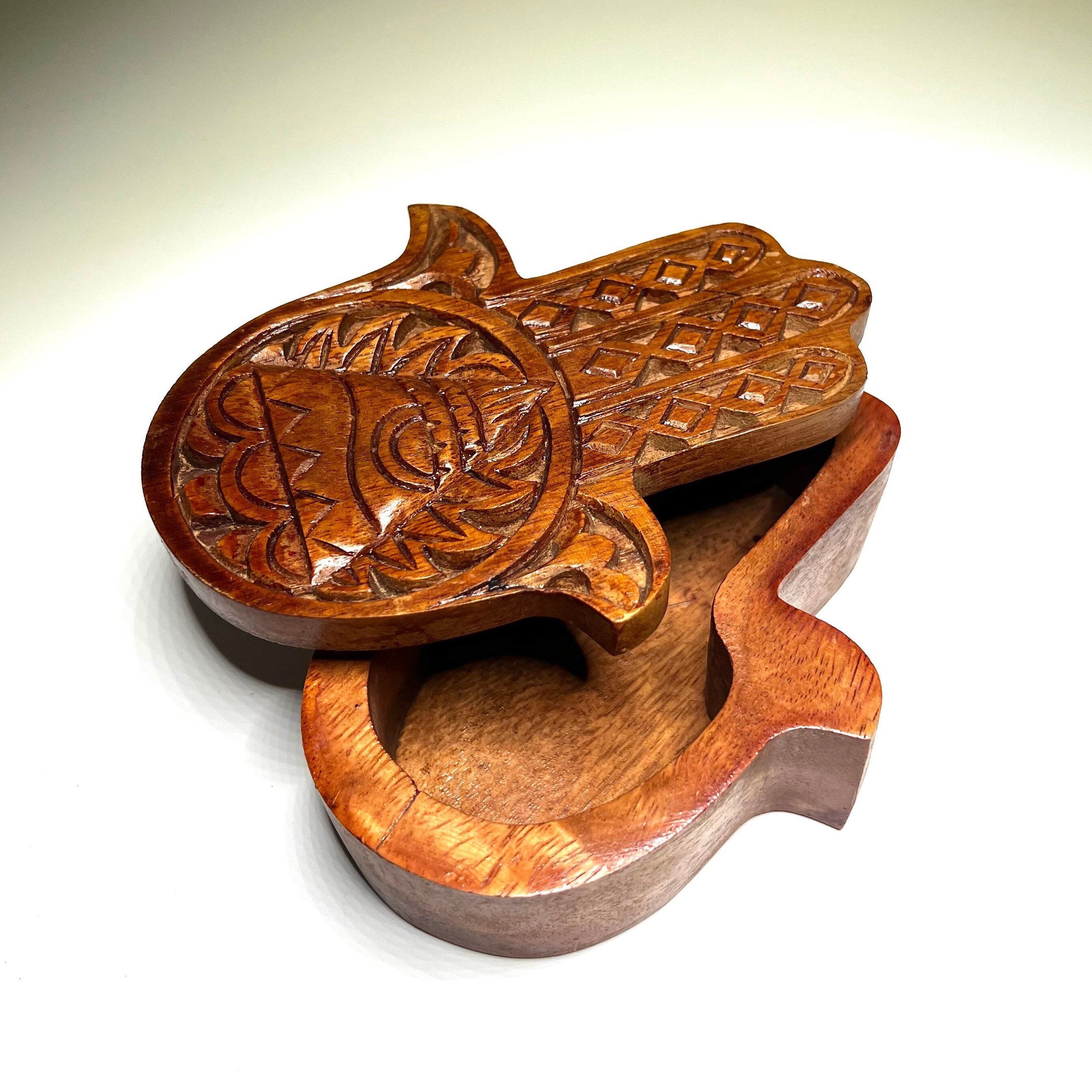 Hamsa Hand Wooden Keepsake Box