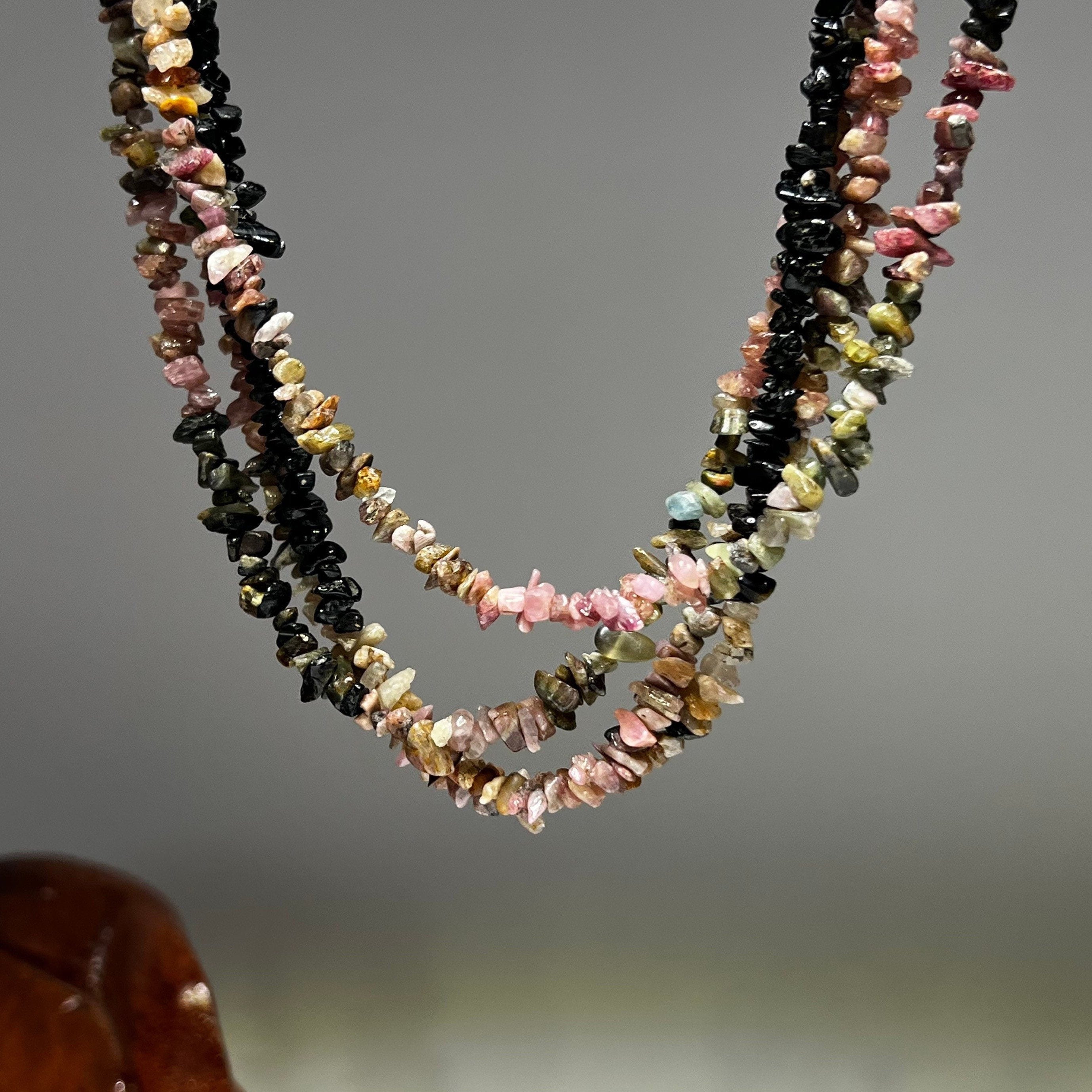 Tourmaline Crystal Chips Necklace