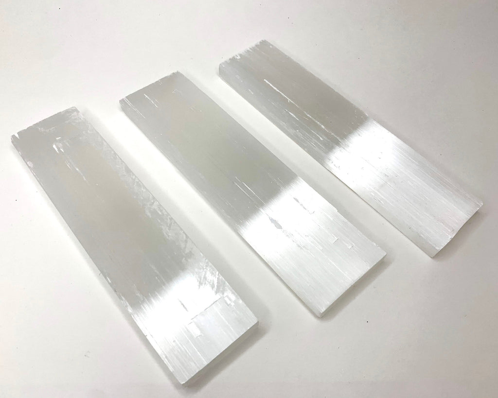 Rough Selenite Charging Bar: 8-Inch Crystal Cleansing Station