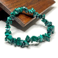 Malachite Crystal Chip Bracelet: Gemstone Beaded Stretch Jewelry