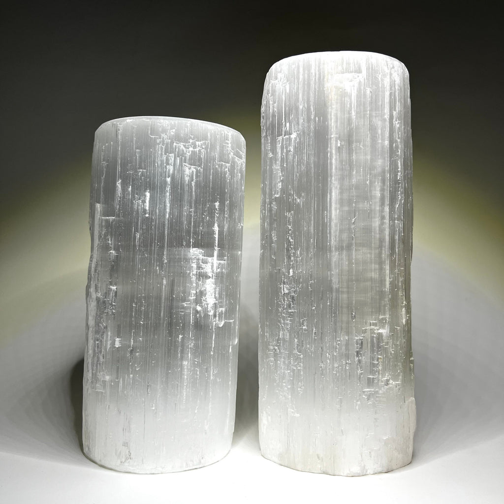 Selenite Crystal Table Lamp, Large Unique Crystal Tower, Available in Three Sizes
