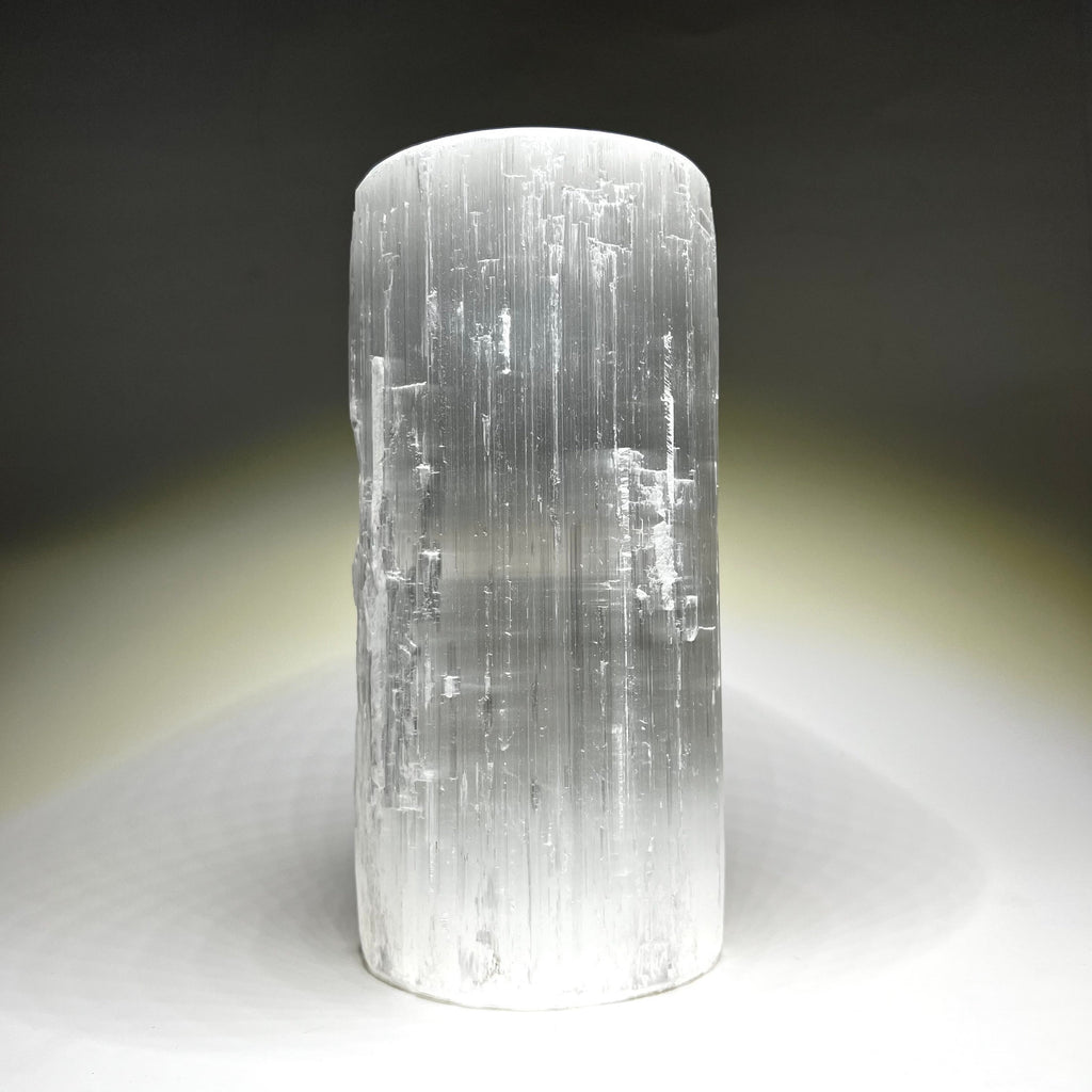 Selenite Crystal Table Lamp, Large Unique Crystal Tower, Available in Three Sizes