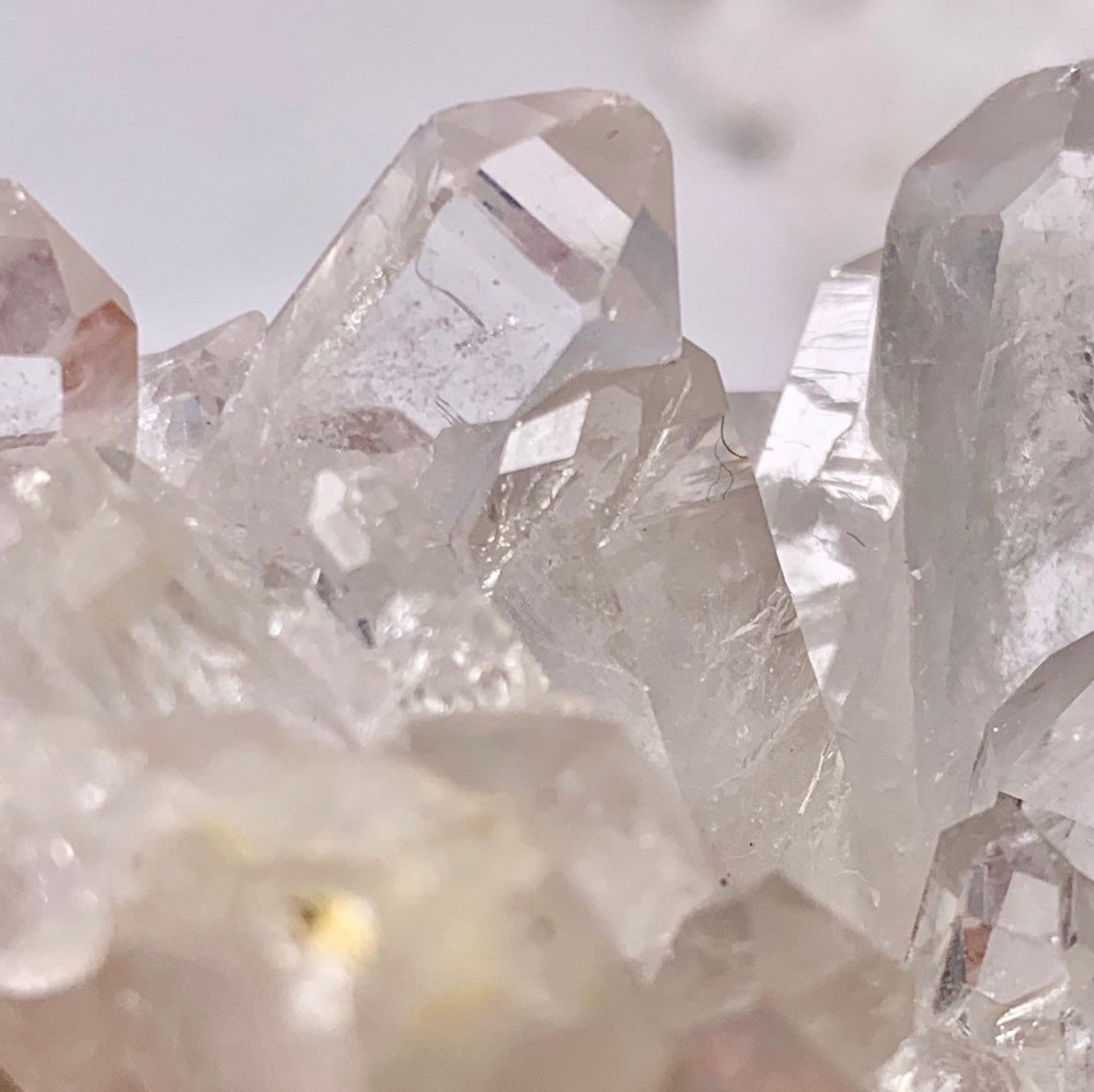 Clear Quartz Cluster Cord Necklace - Metaphysical Crystal Jewelry