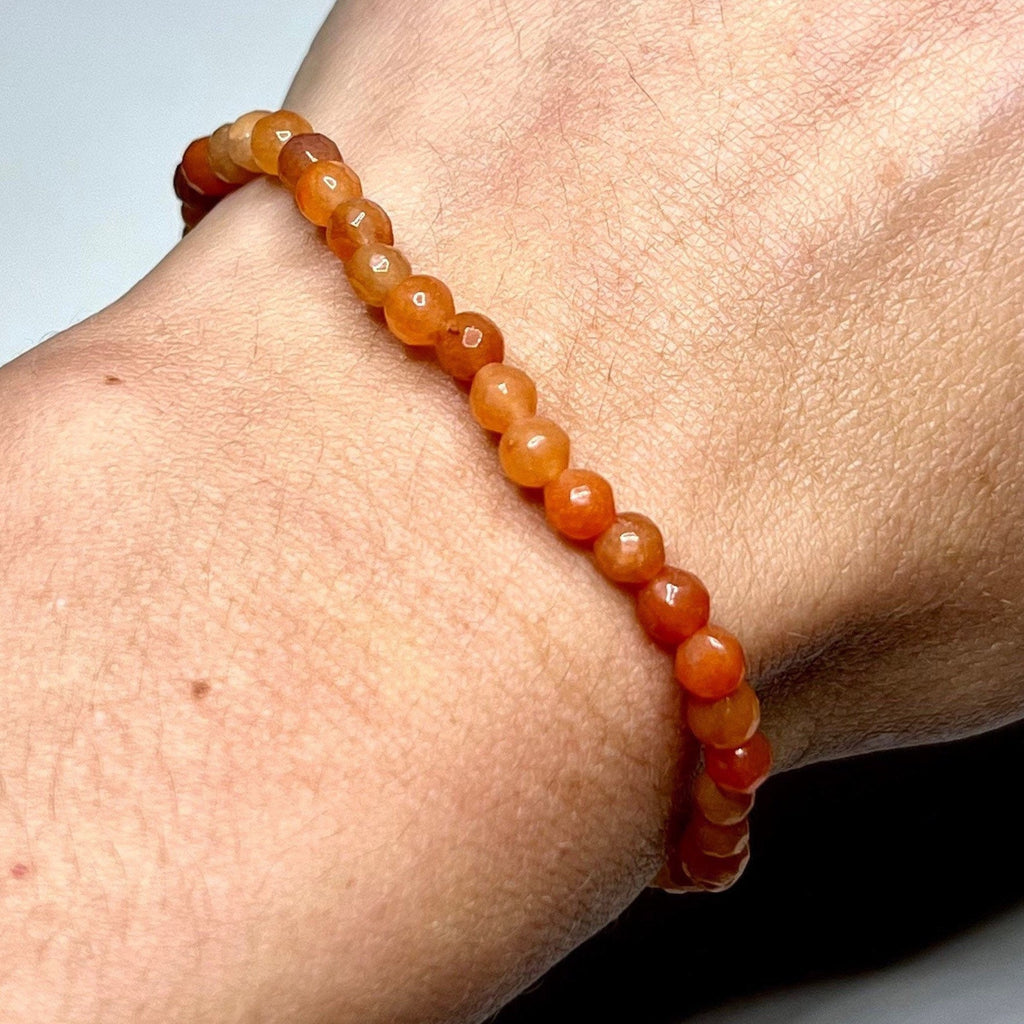 Honey Onyx 4mm Crystal Bracelet: Handmade Gemstone Beaded Bracelet