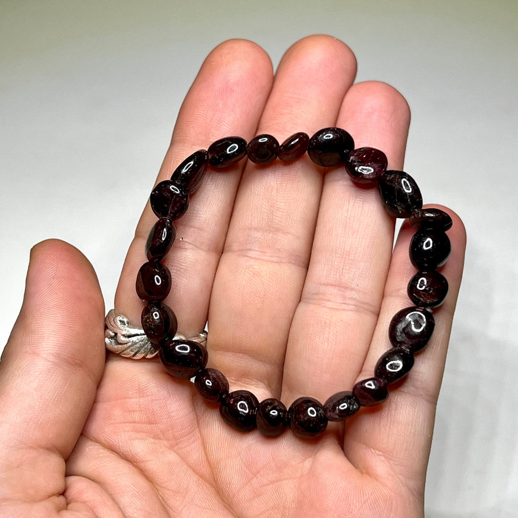 Garnet Crystal Bracelet: Handmade Gemstone Beaded Bracelet