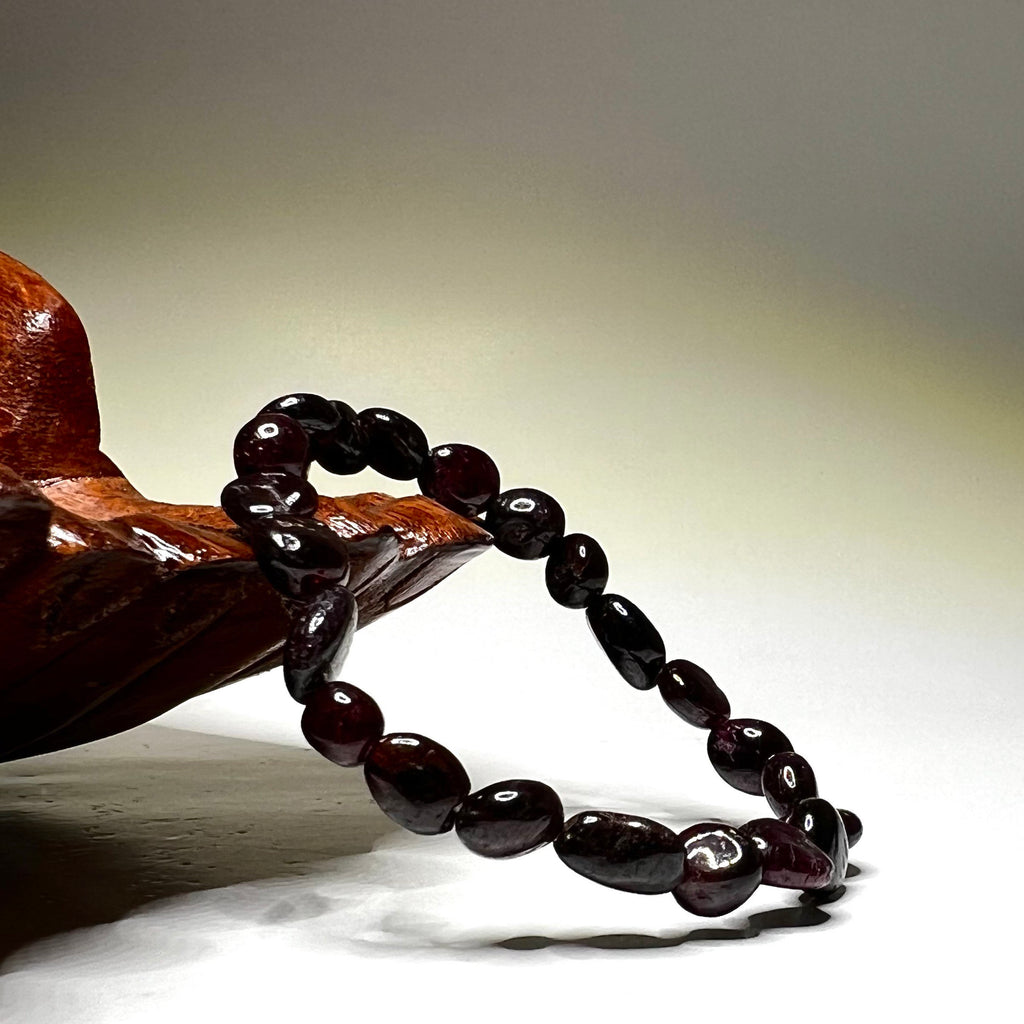 Garnet Crystal Bracelet: Handmade Gemstone Beaded Bracelet